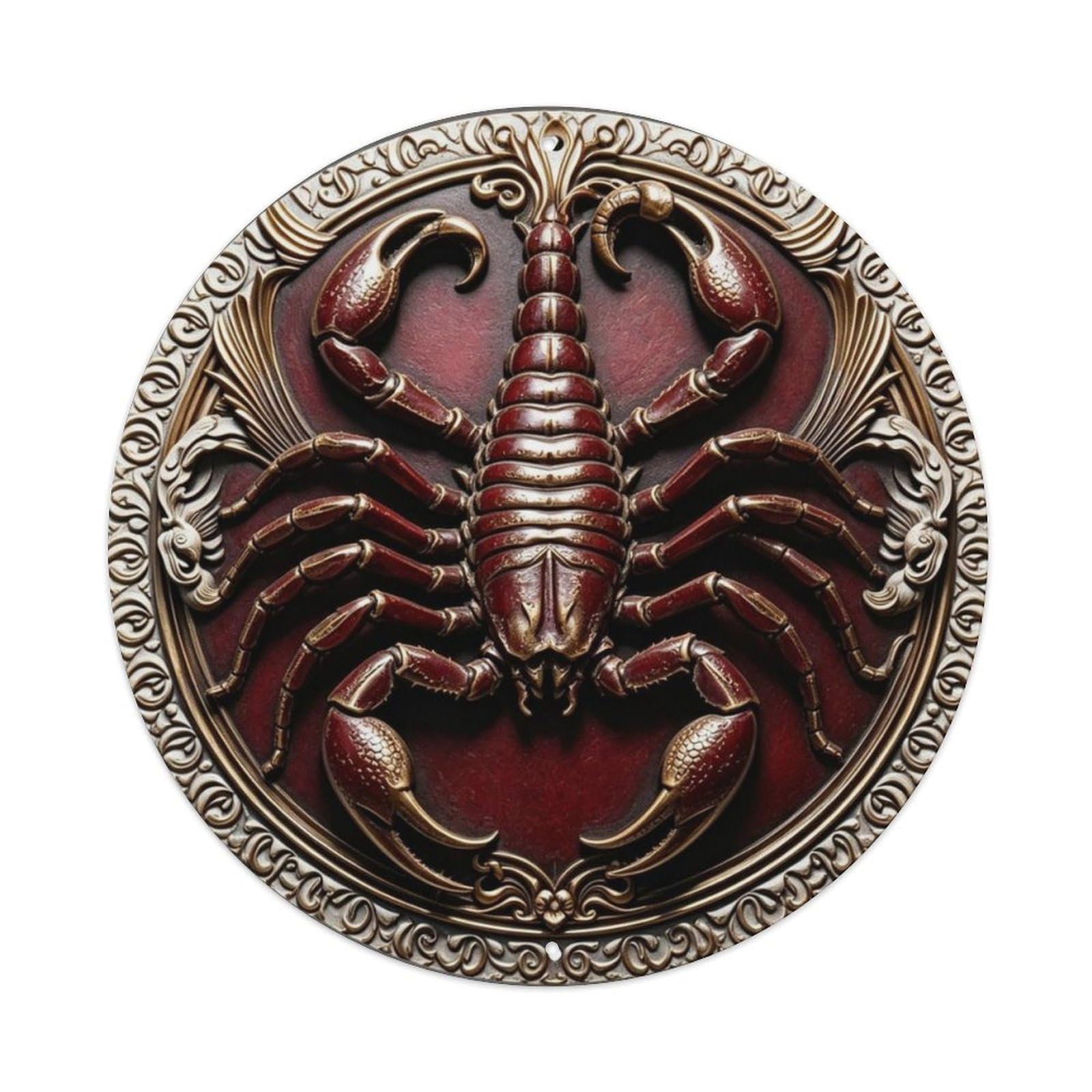 Scorpio Scorpion Zodiac Sign 3D Astrology Metal Tin Sign Plaque