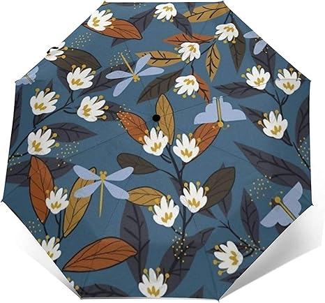 Automatischer Dreifach Gefalteter Regenschirm, Leichter Tragbarer