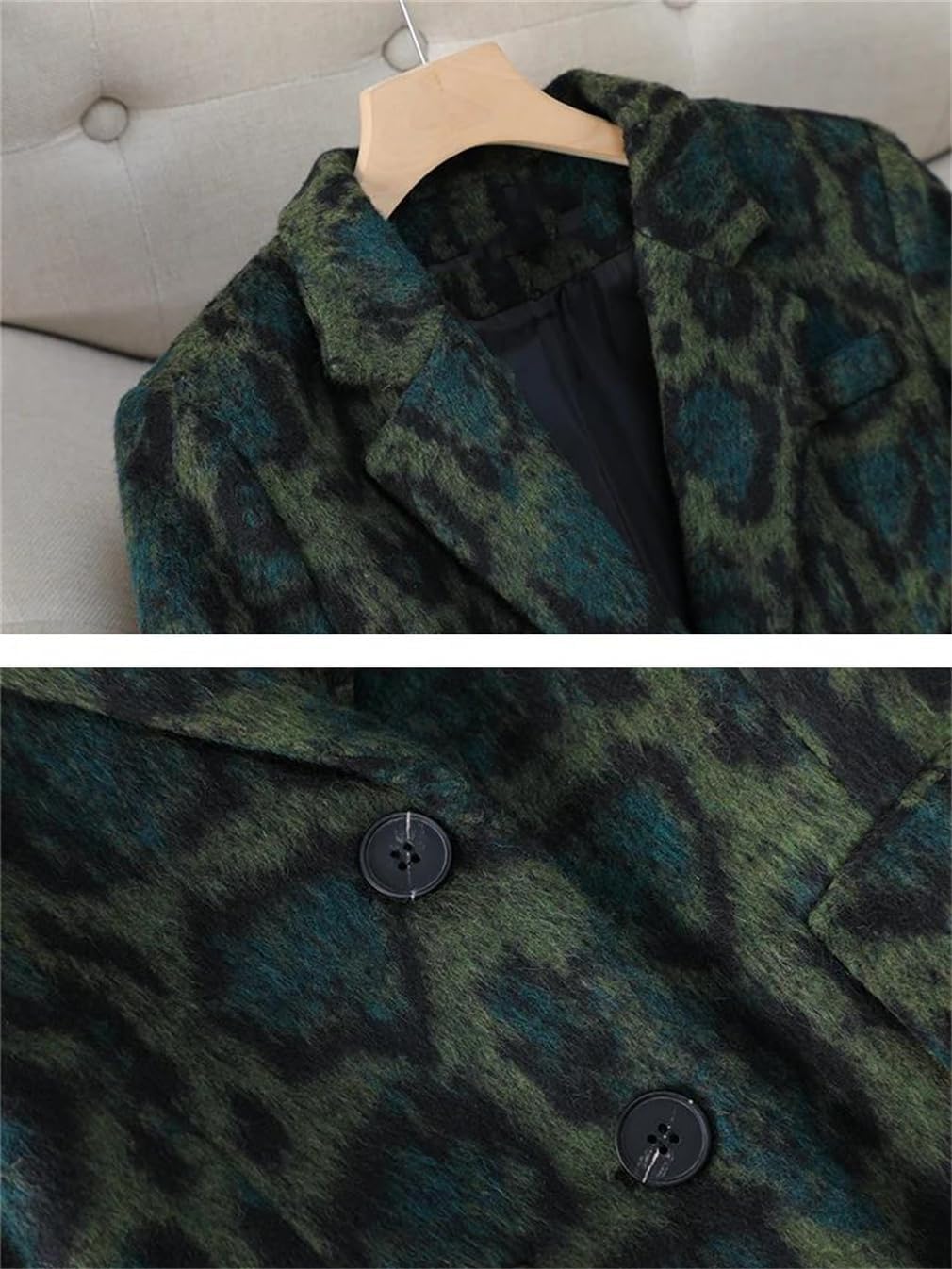 Women Casual Print Blazer Long Sleeve Single Button Slim Female Autumn Leopard Print Suit Jacket