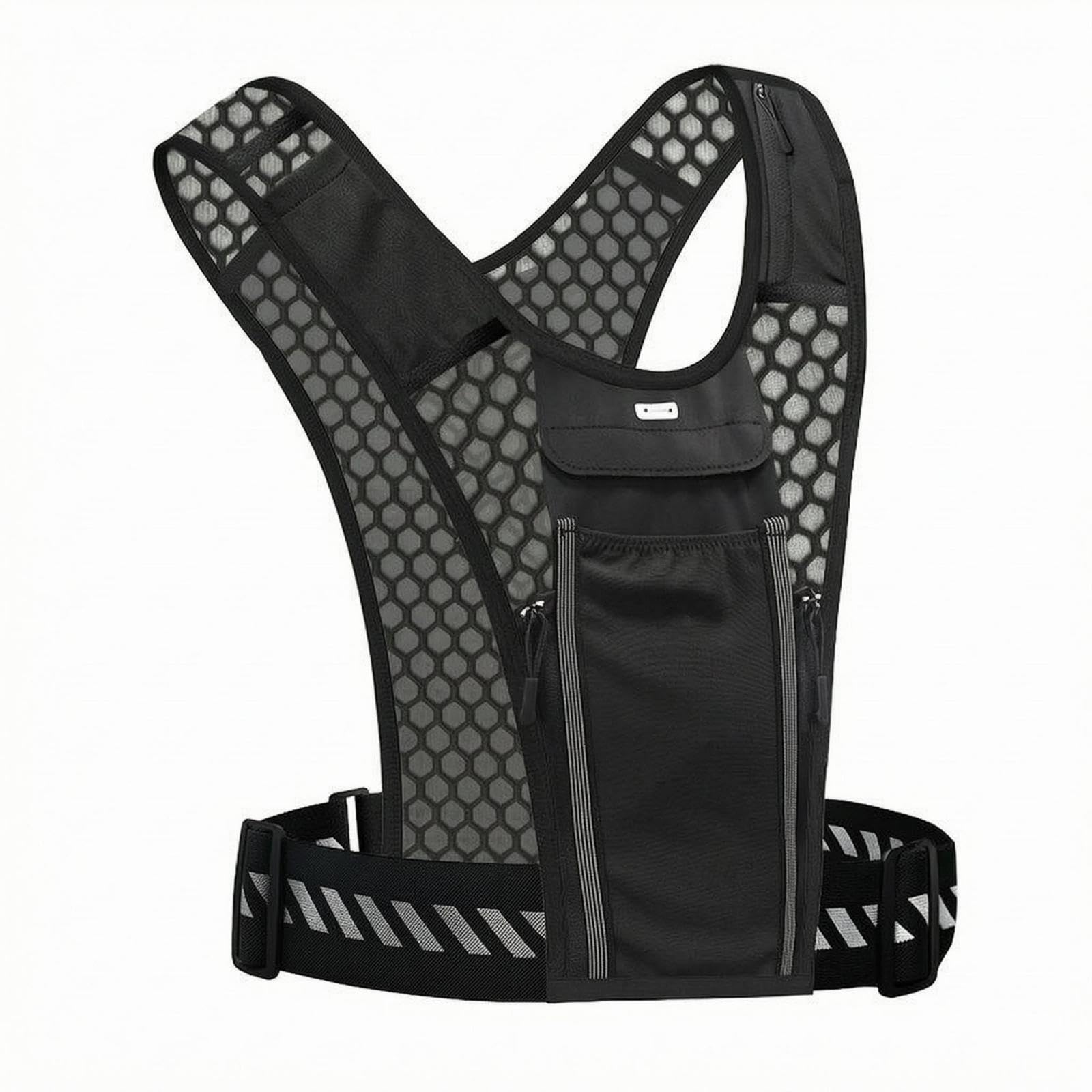 Running Backpack Breathable Mesh Running Chest Pack Hexagonal Pattern Water-Carrying Vest Backpack for Biking | Hydration Packs | Hiking Backpacks | Camping & Hiking | Outdoor Sports-image-21