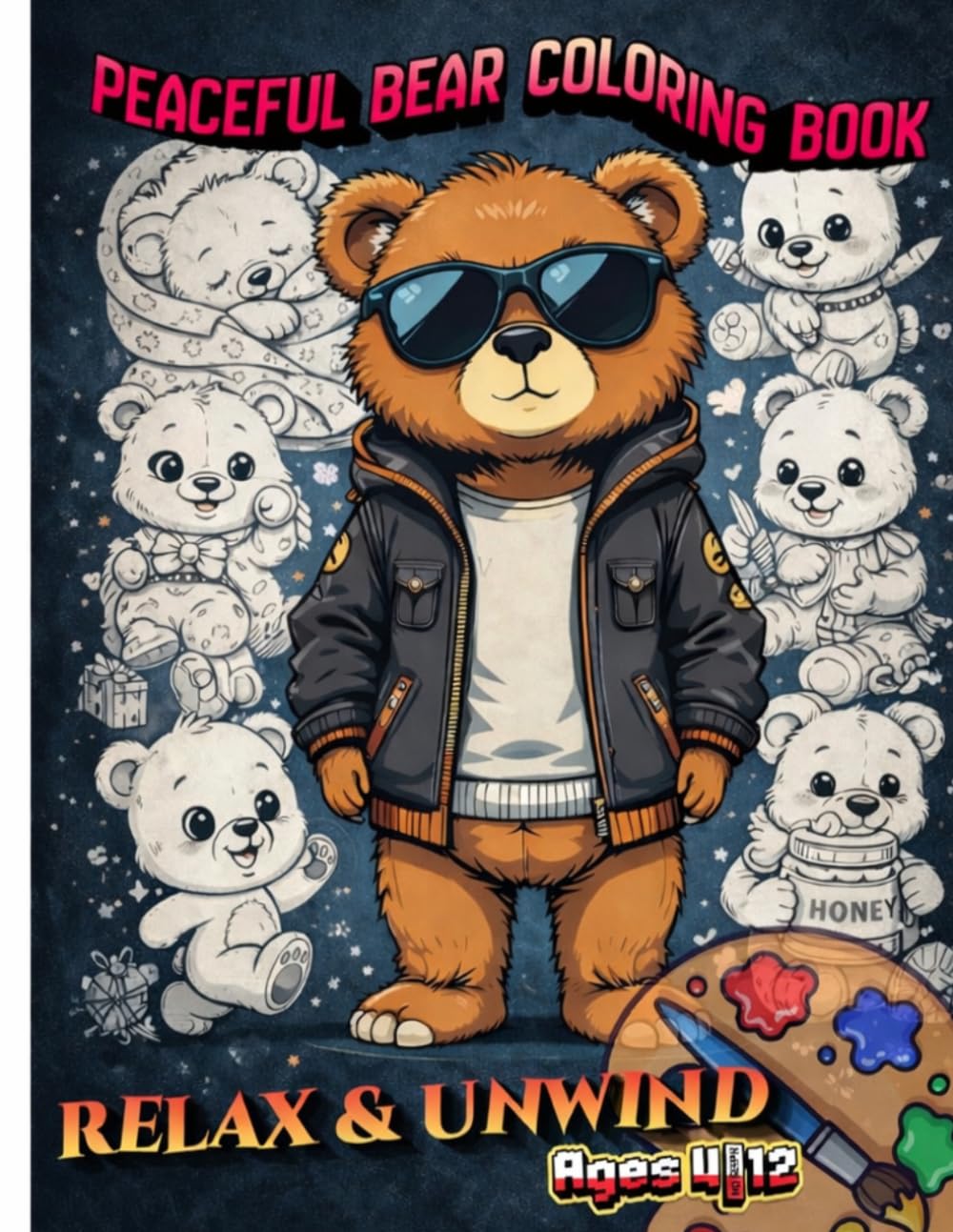 Peaceful Bear Coloring Book for Adults & Teens: Adorable and Calming Coloring Pages for Stress Relief, Mindfulness, and Quiet Moments