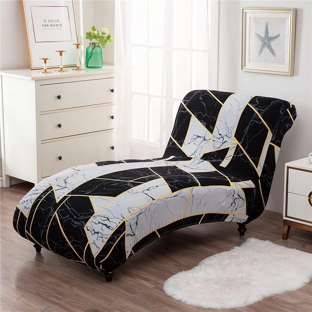 Chaise Lounge Cover Elasticity Chaise Longue Slipcover Luxury Chaise Chair Covers for Living Room Indoor Furniture Cover Slipcovers for Chaise Lounge Ultra Soft Machine Washable (Color 4)