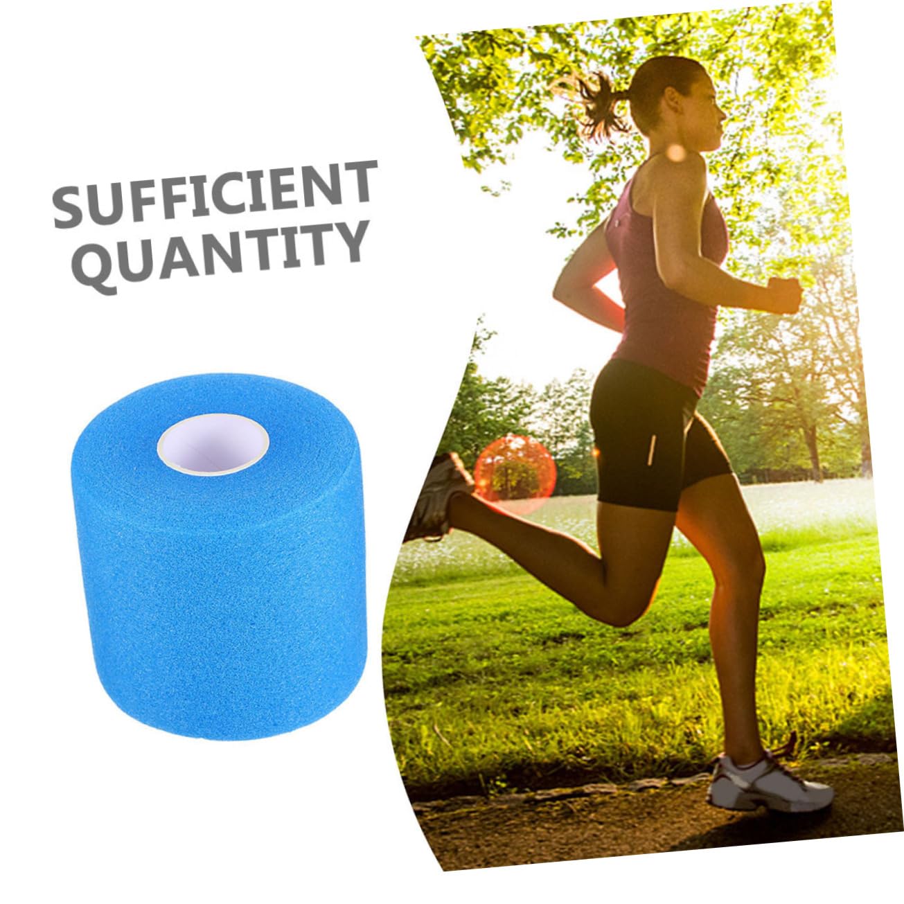Toyvian Trainingsband Für Athleten Wickeln Tennis Fitnessstudio Griff Ausbildung Badminton Sport-vorband Elastische Bänder Bequemer Verbandwickel Sportband Blue Schwamm 3rollen