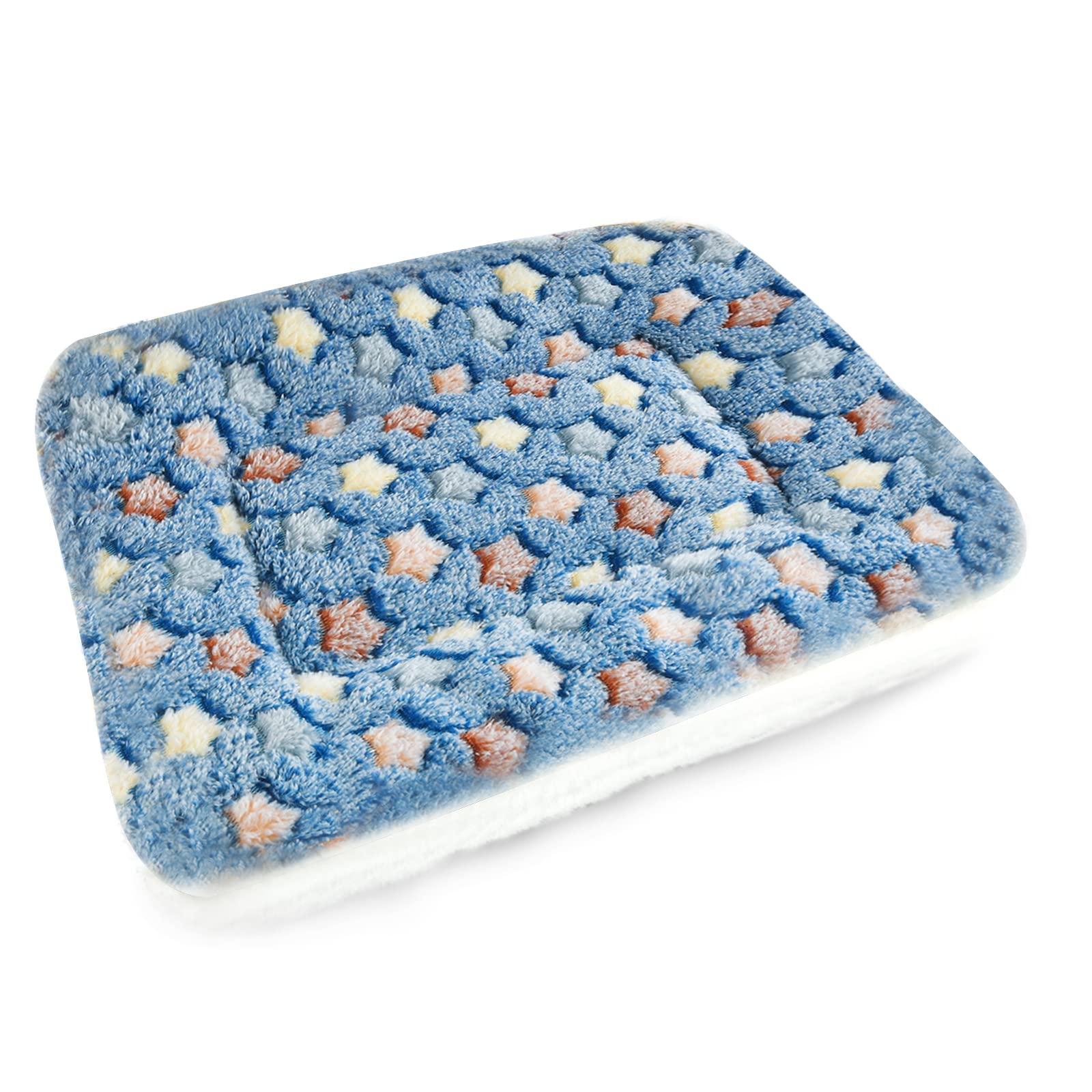 catadog Small Animal Bed Mat, Soft & Warm, Suitable for Guinea Pig, Hamster, Rabbit, Rat and Bearded Dragon (XX-Large(19.7''x15.7''), Star Blue)