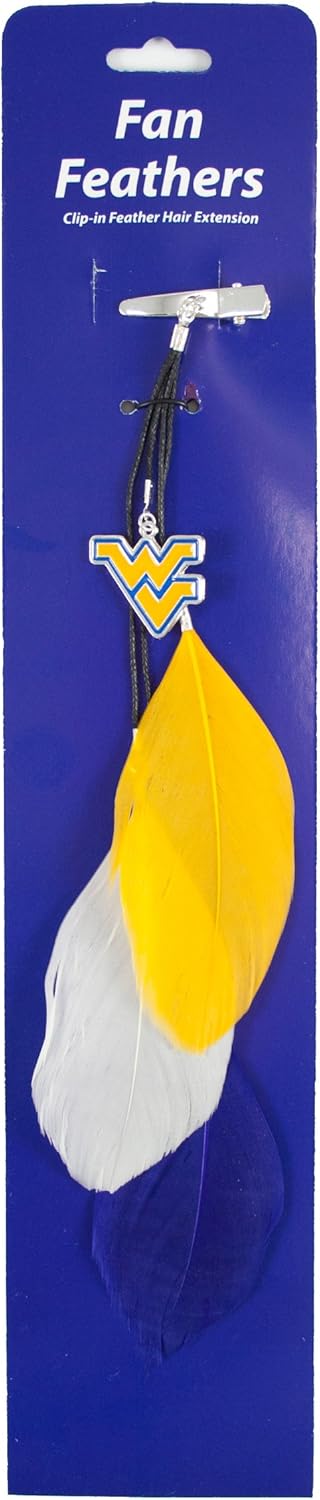 Littlearth NCAA West Virginia Mountaineers Feather Hair Clip