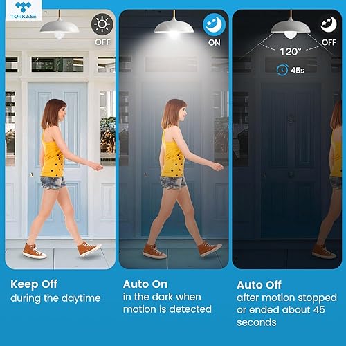 Miniatura 3 de Bombillas con sensor de movimiento, 13 W (equivalente a 100 vatios), bombilla LED de seguridad activada por movimiento, luz diurna de 5000 K,