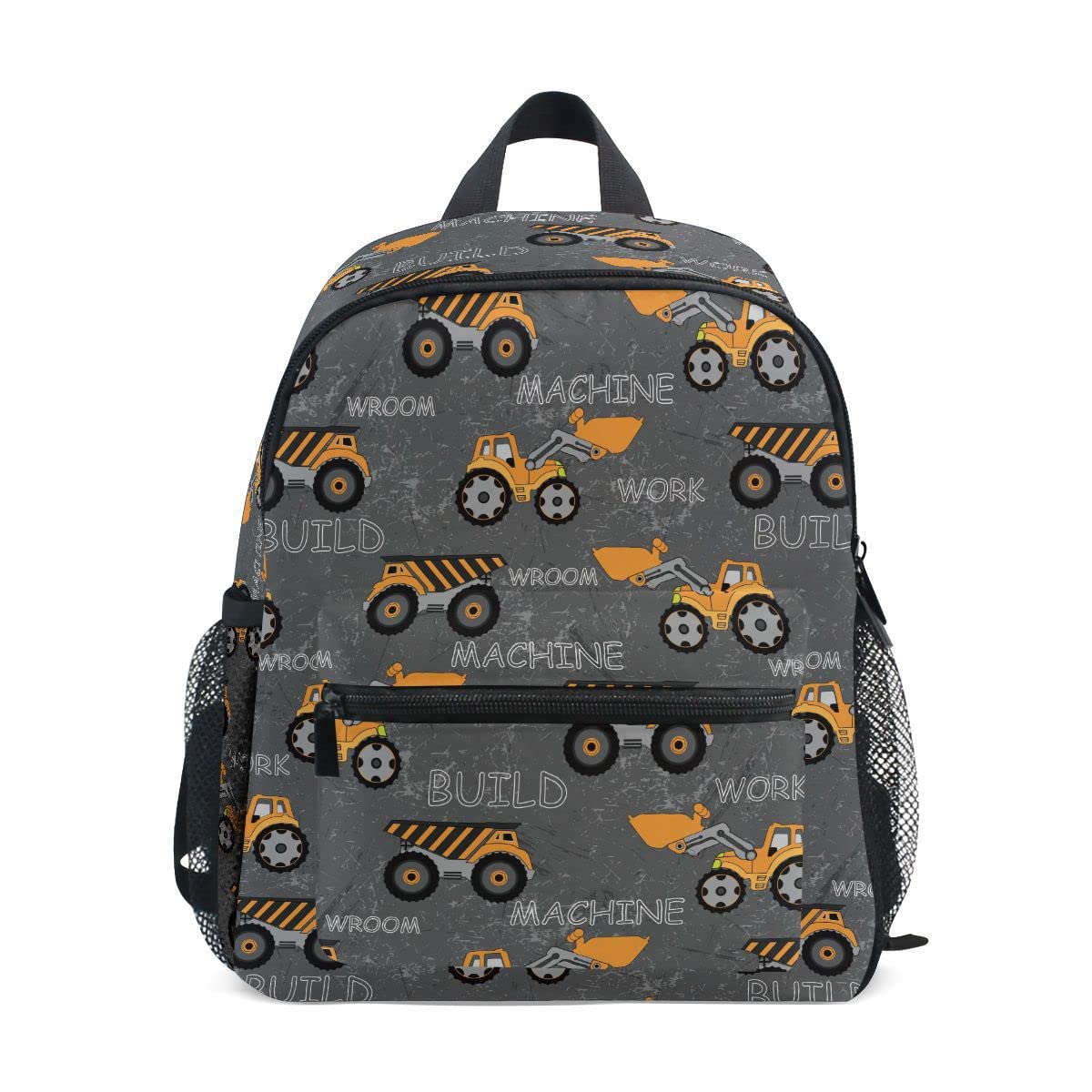 linqin Toddler Backpack for Boys Construction Truck Tractor Backpack Toddler Boys Preschool Bookbag Children Mini Travel Bag for Kids 3-8