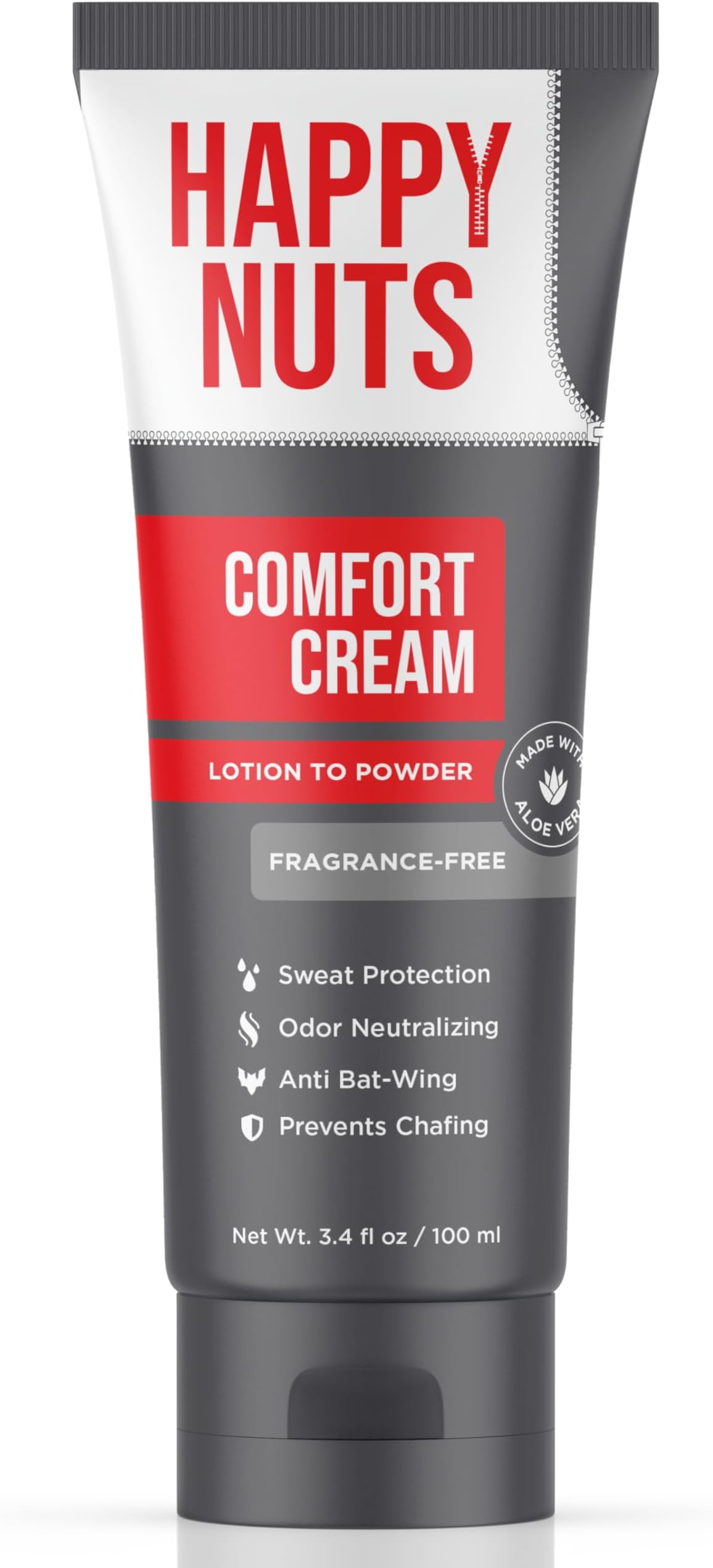 Comfort Cream Deodorant For Men: Anti-Chafing Sweat Defense, Odor Control, Aluminum-Free Mens Deodorant & Hygiene Products for Men's Private Parts 3.4 Fl Oz (1 Pack), Fragrance-Free