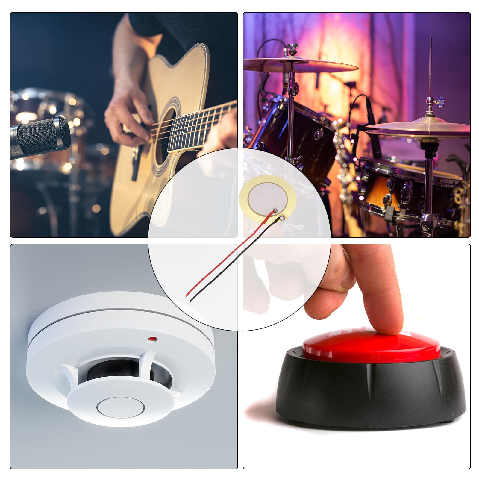 Uxcell 10 Pcs DC 3-24V Active Electronic Buzzer Alarm Beeper Continuous