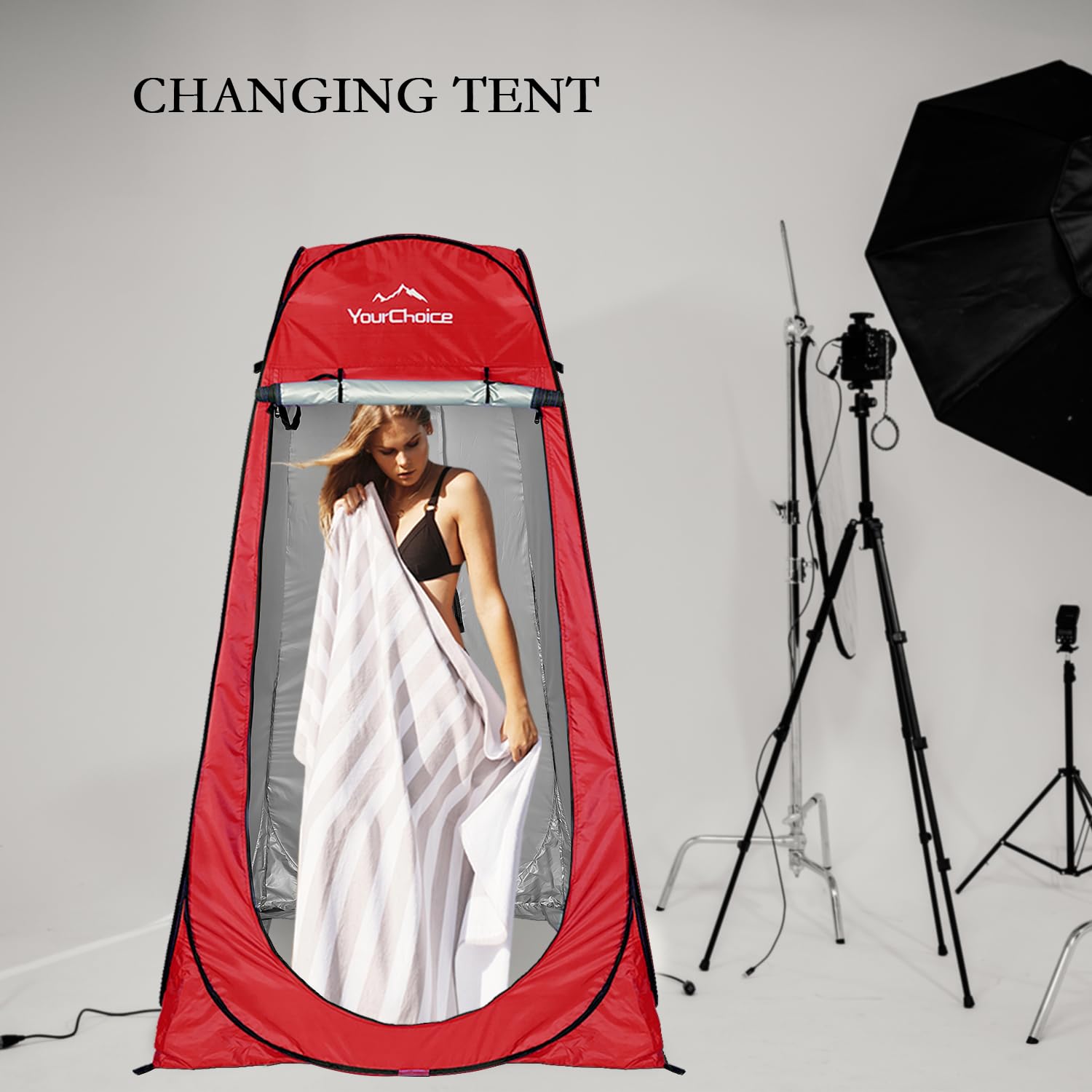 Your Choice Sichtschutzzelt – Pop-Up-Dusche, Wechsel-WC-Zelt, tragbar, Camping, Privatsphäre, Zimmer, 1,8 m hoch, mit Tragetasche für drinnen und draußen