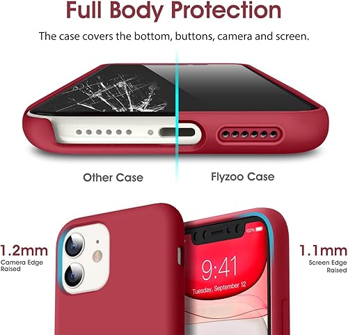 Miniatura 4 de Funda de silicona líquida para iPhone 11 (6.1 pulgadas), resistente a los arañazos, antihuellas, a prueba de golpes, funda protectora delgada, funda