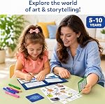 Skillmatics Storybook Art Kit - Create Adventure Stories, DIY Craft & Writing Kit with 300+ Stickers, Scrapbooking & Journal Activity, Gifts for Kids Ages 5, 6, 7, 8, 9, 10