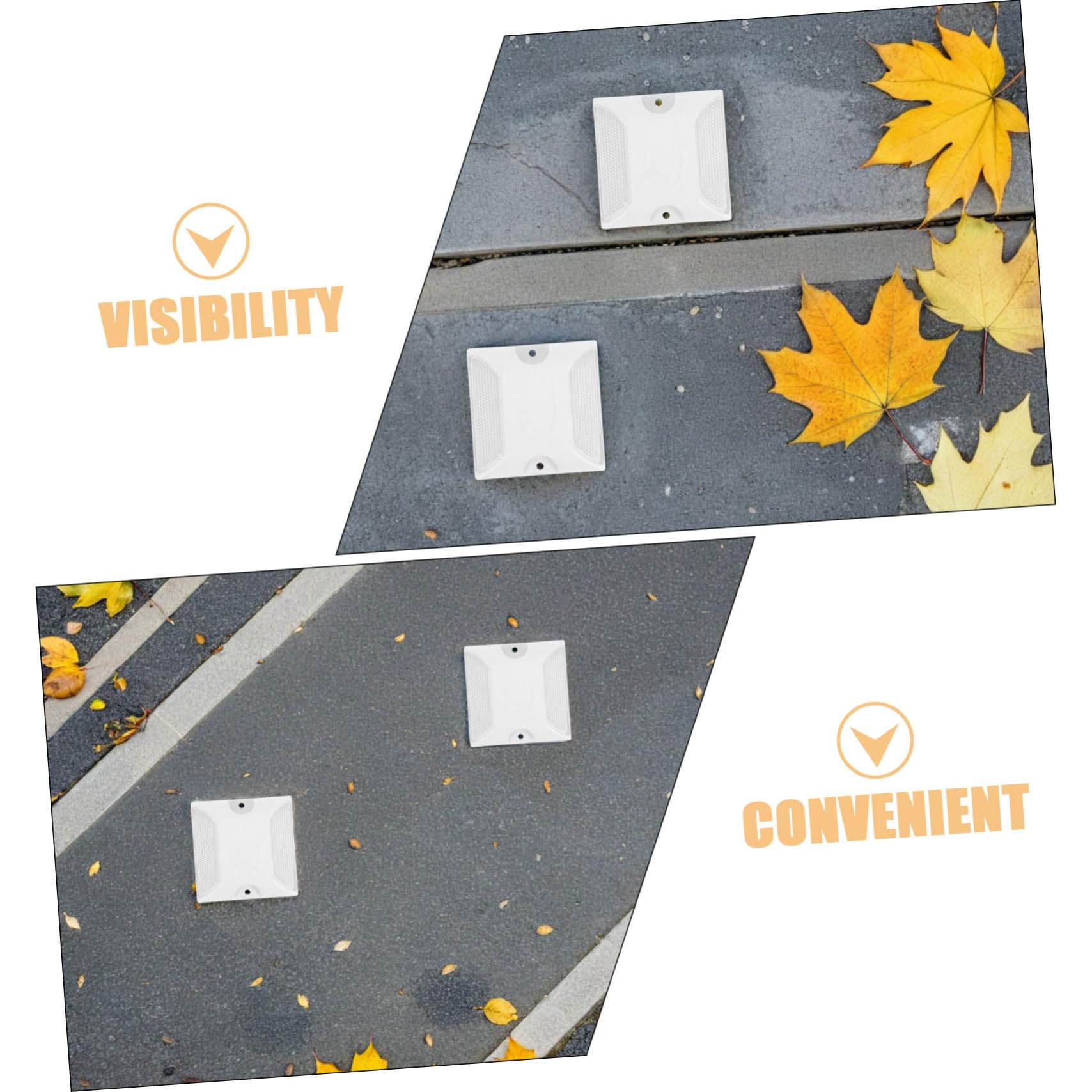 LIFKOME 3 series Reflectores De Entrada Para Vehículos Reflectores De Seguridad Para Cruces Peatonales Marcadores Reflectantes 10 piezas x 3