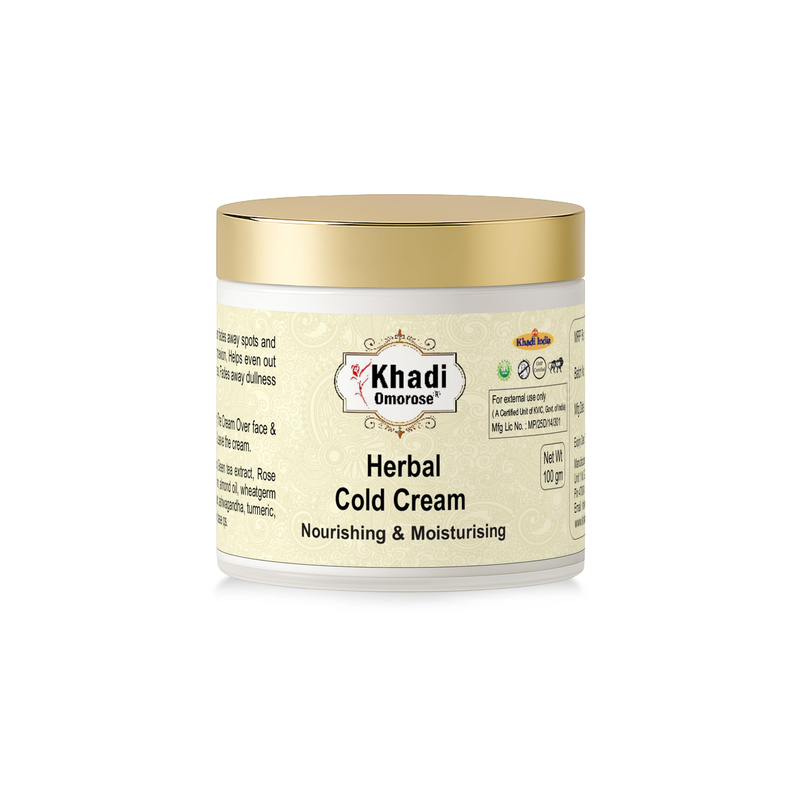 Herbal Cold Cream With Shea Butter, Aloe Vera Extract, 100 Gm