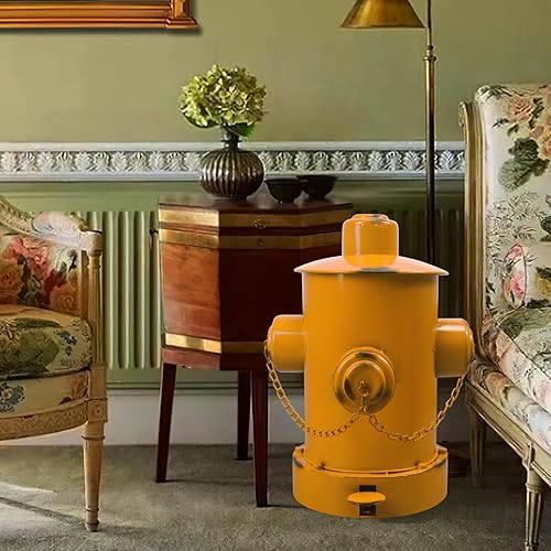 Miniatura 6 de Bote de basura para boca de incendios, resistente con cubo interior, cubo de basura de hierro forjado creativo retro, cubo de basura para perros