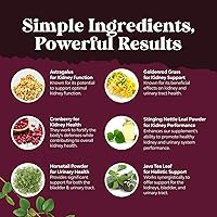 Vista 5 de Suplemento avanzado de apoyo renal - Cápsulas de extracto de arándano para limpieza, desintoxicación y reparación de los riñones con Uva Ursi