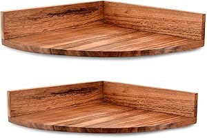 NIRMAN Corner Wooden Shelf: Space-Saving Solution for Your Home Decor