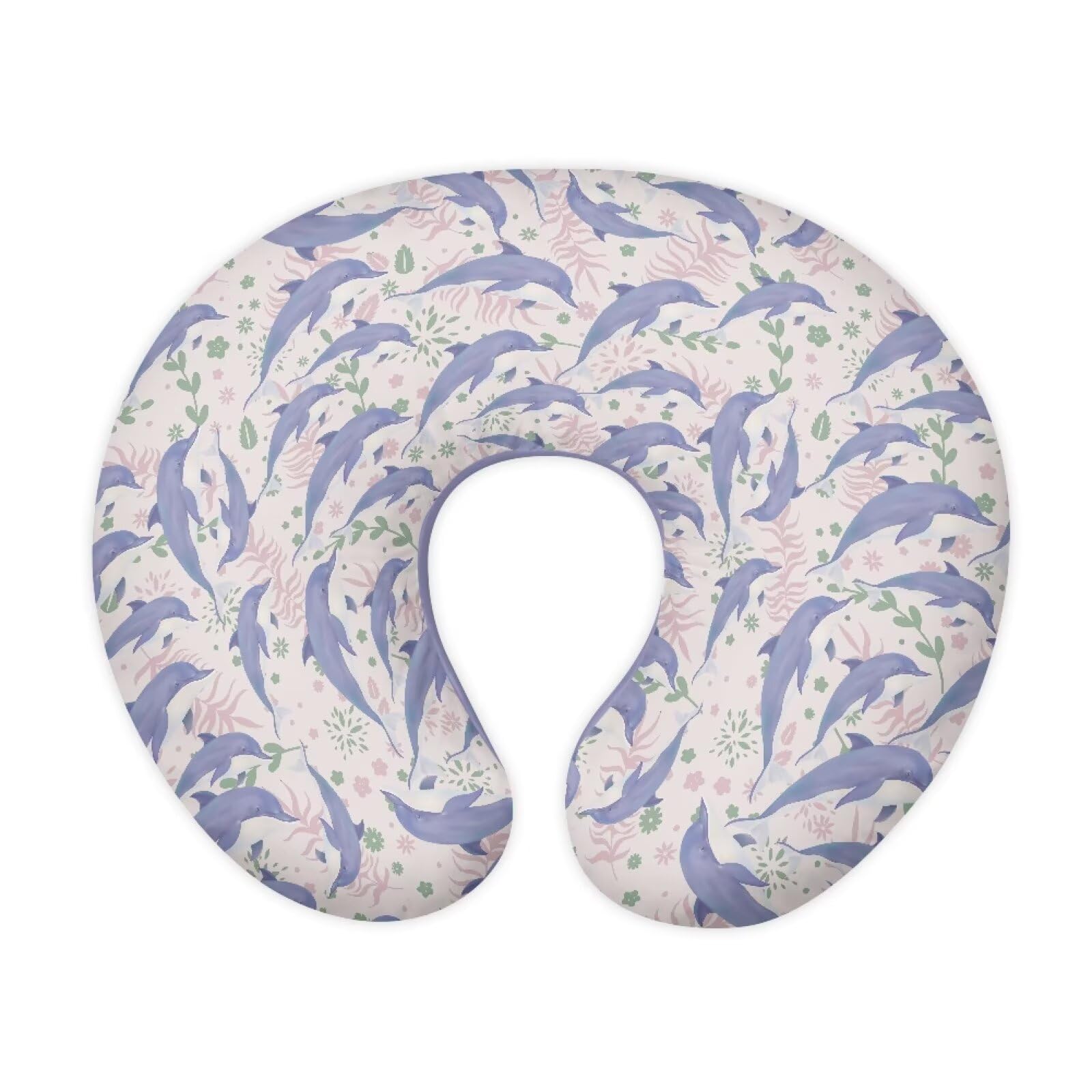 Urndoeng Pillow Covers For Girl With Hidden Zipper Fits For u-Shaped Breastfeeding Pillow,Breathable And Soft,Cover Only Dolphin Print