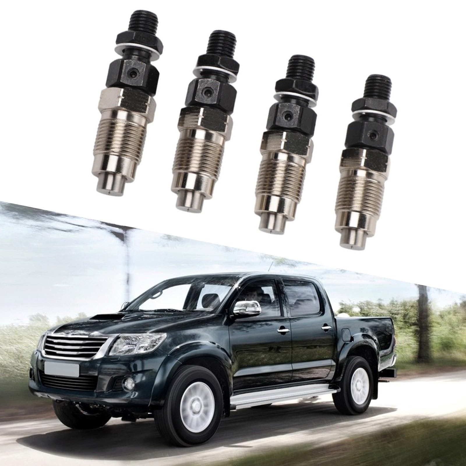 Kit 4 Inyectores Diésel Instalación para fácil Hilux 2.4 Kit