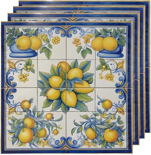 Miniatura 5 de Cloth Napkins Set of 6 Lemon Painted 20x20 Inch Cloth Napkins Fruits Washable Reusable Kitchen Dinner Napkins Table Decor for Wedding, Holiday