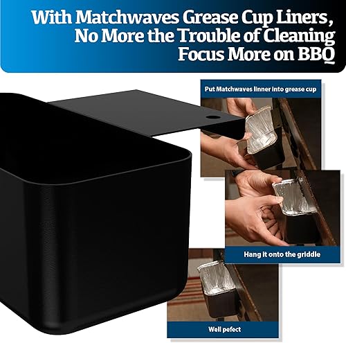 Miniatura 6 de Blackstone - Taza de grasa, recogedor de grasa, bandeja de goteo para plancha Blackstone antigua de 28 y 36 pulgadas