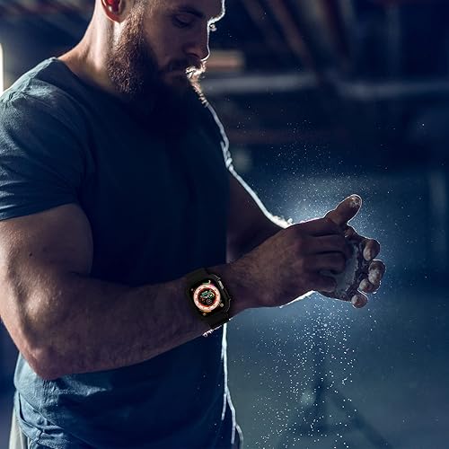 Miniatura 7 de OROBAY Compatible con Apple Watch Ultra Band de 1929in con funda y protector de pantalla correa resistente para iWatch Ultra de 1929in con funda de