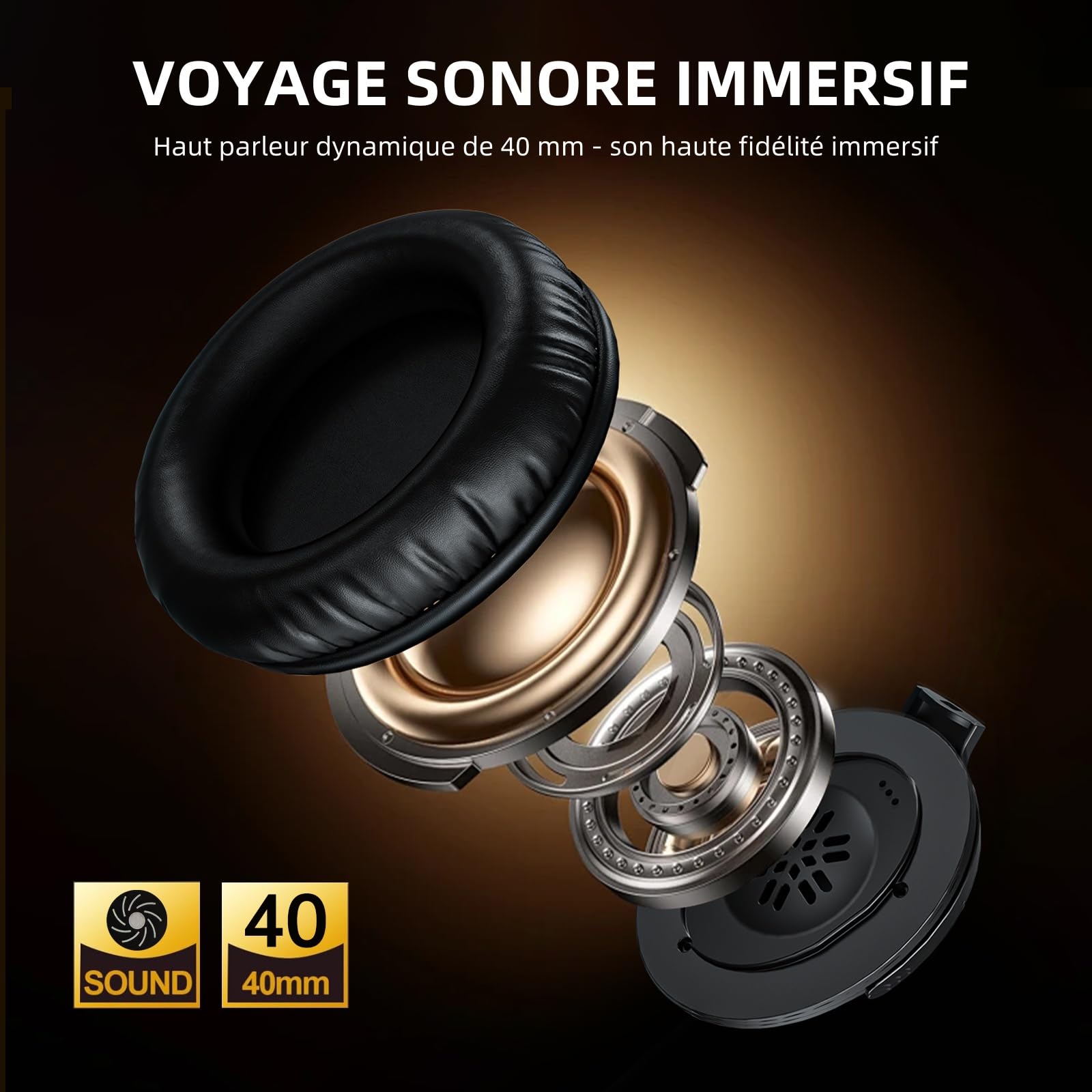 PROW Casque Audio TV Exclusive à Un Seul Bouton pour Seniors, Rechargeable, sans Fil avec Son Fort et Clair pour Les Troubles Auditifs Légers, pour Écoute Privée avec Connexion USB/Optique/RCA/3.5mm