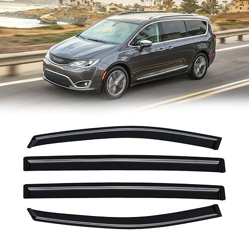 Miniatura 51 de Viseras de ventana para Toyota Camry 2007-2011, protectores de lluvia, deflector de ventilación, sombra humo oscuro 07 2008 2009 2010 11, con cinta