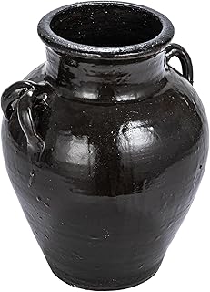 Creative Co-Op Found Decorative Clay Jar, Espresso
