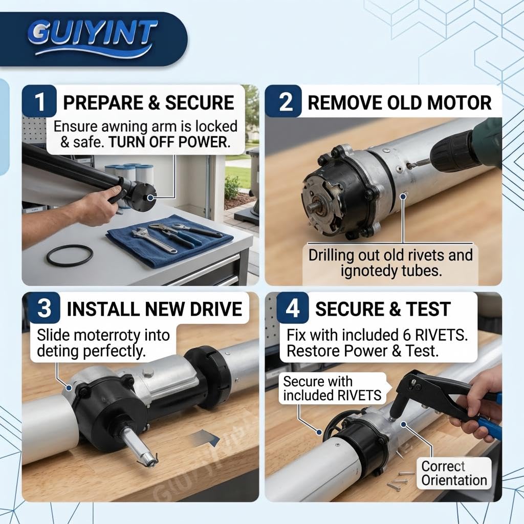 RV Awning Motor Drive Repair Kit for Dometic Awning Motor