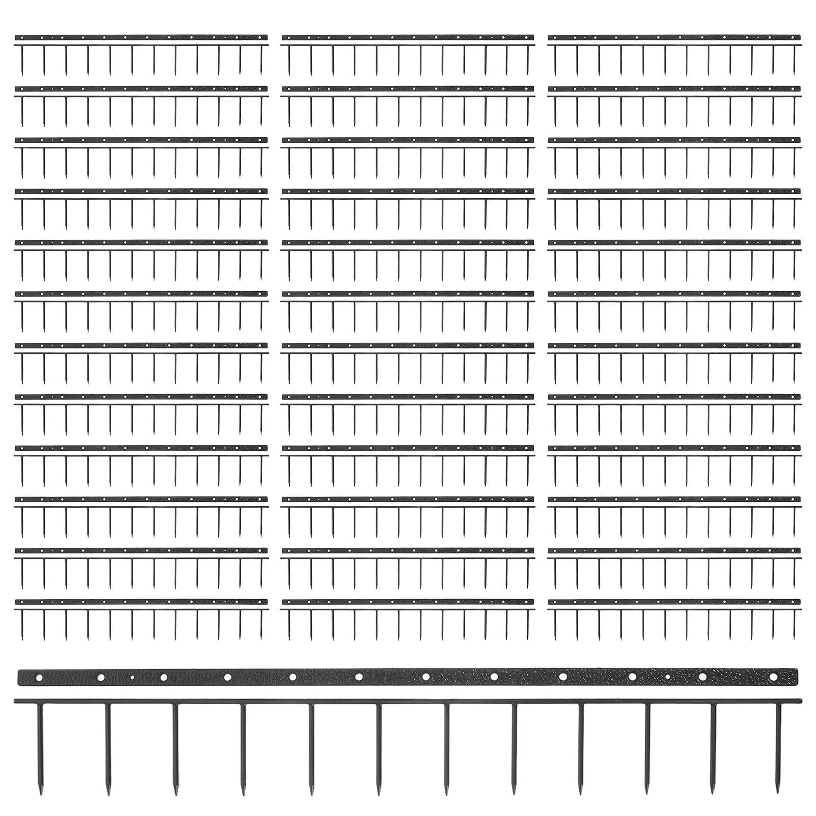 POPETPOP Tiras de Plástico Negro para Encuadernación de Documentos 12 Dientes, 30x3.5cm, 100 Piezas, Seguro y Montaje Rápido para Oficina y Escuela