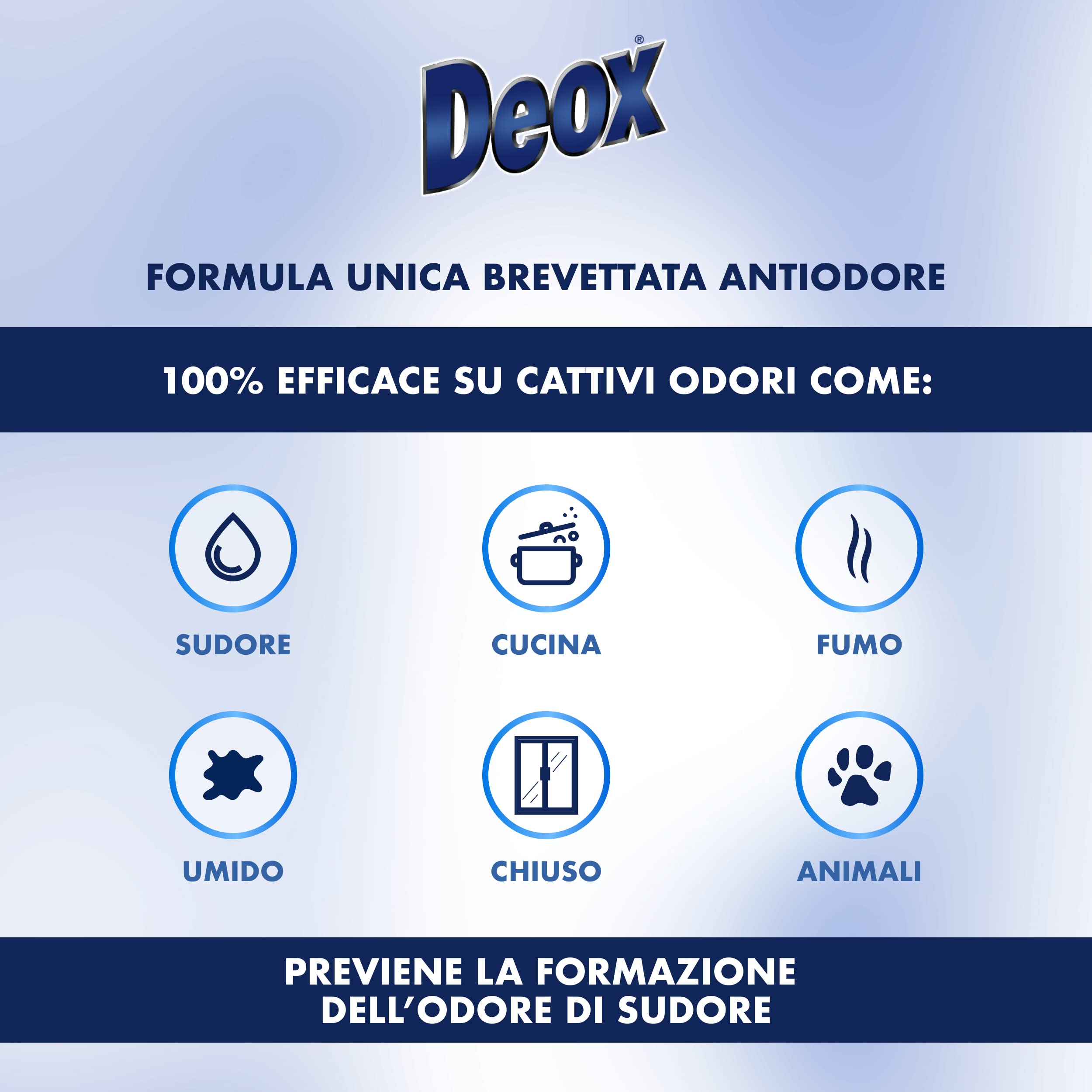 Deox - Detersivo Lavatrice Liquido Fresh, 144 Lavaggi, Smacchia e Igienizza, con Formula Antiodore, 1200ml x 6 Confezioni
