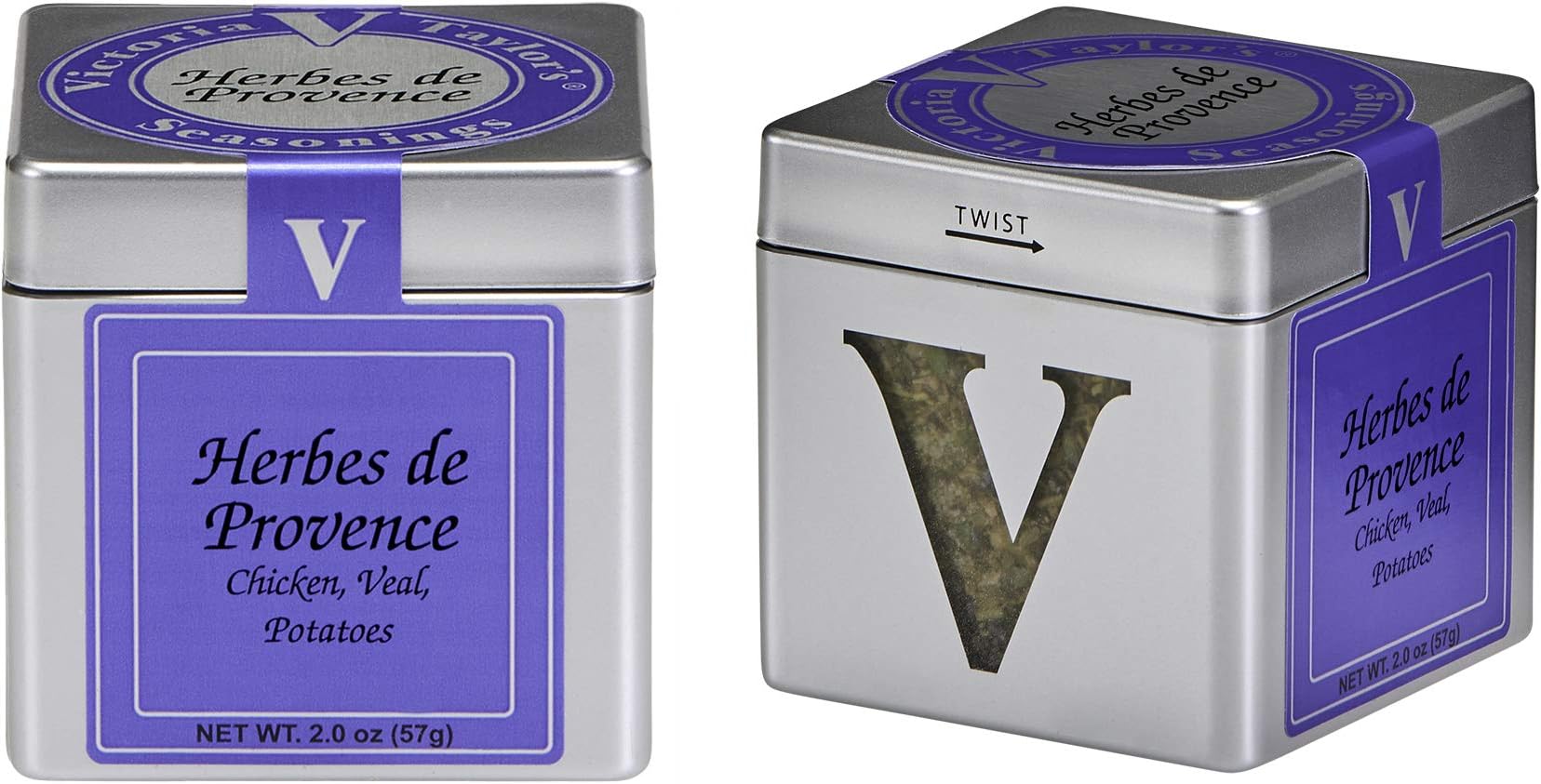 Herbes de Provence- 2.0 oz. Cube (Pack of 2)- 7 Classic, bright and bold spices blended for maximum flavor. Perfect for everyday use as well as French Specialty dishes.