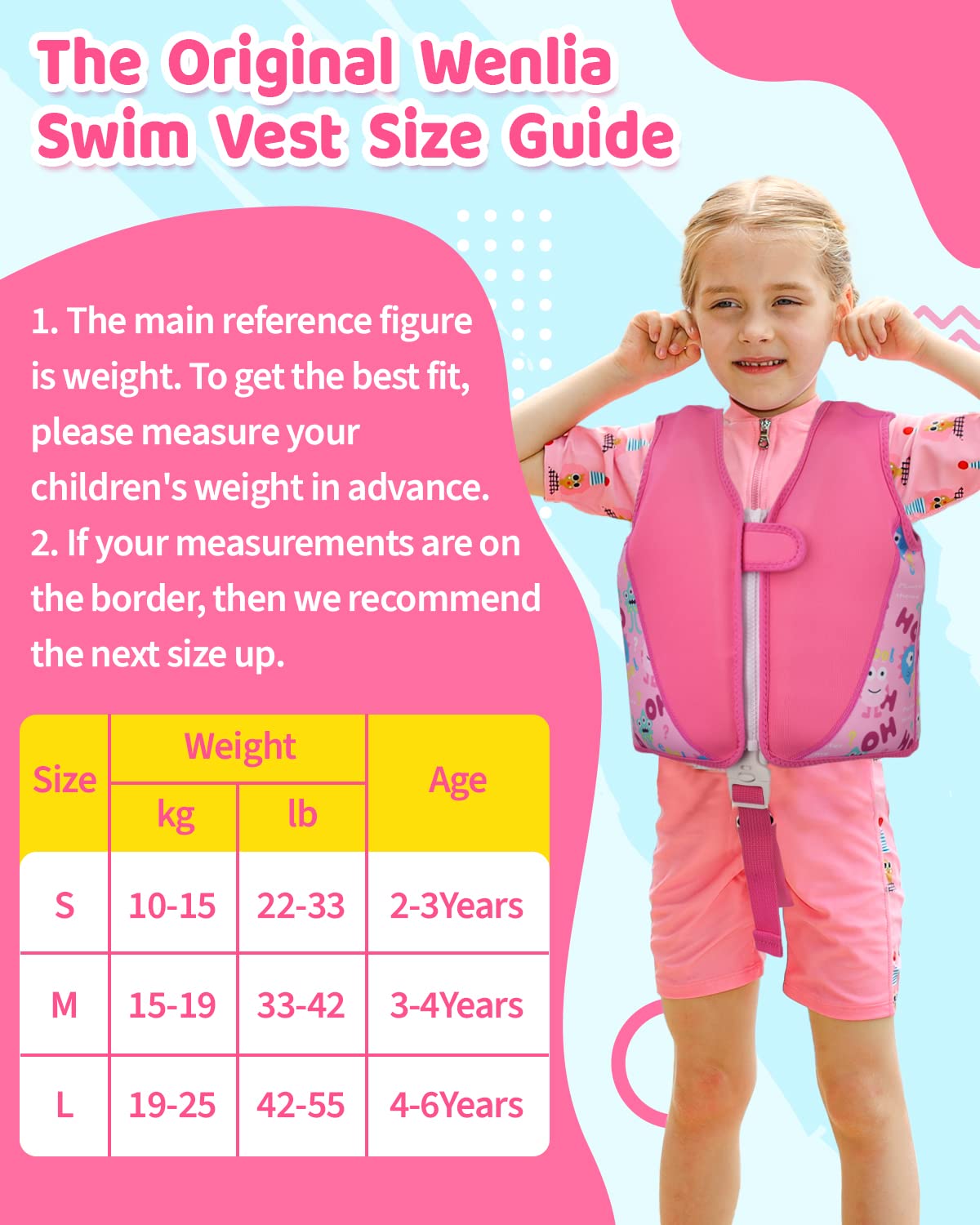 Chaleco de Natación para Niños Flotador Piscina con Correa de Seguridad Ajustable 10-25kg