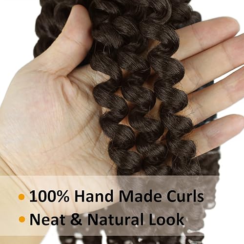 Miniatura 3 de Cabello rizado jamaicano de ganchillo de 10 pulgadas, trenzas de cabello rizado corto para mujeres negras (10 pulgadas, #350)
