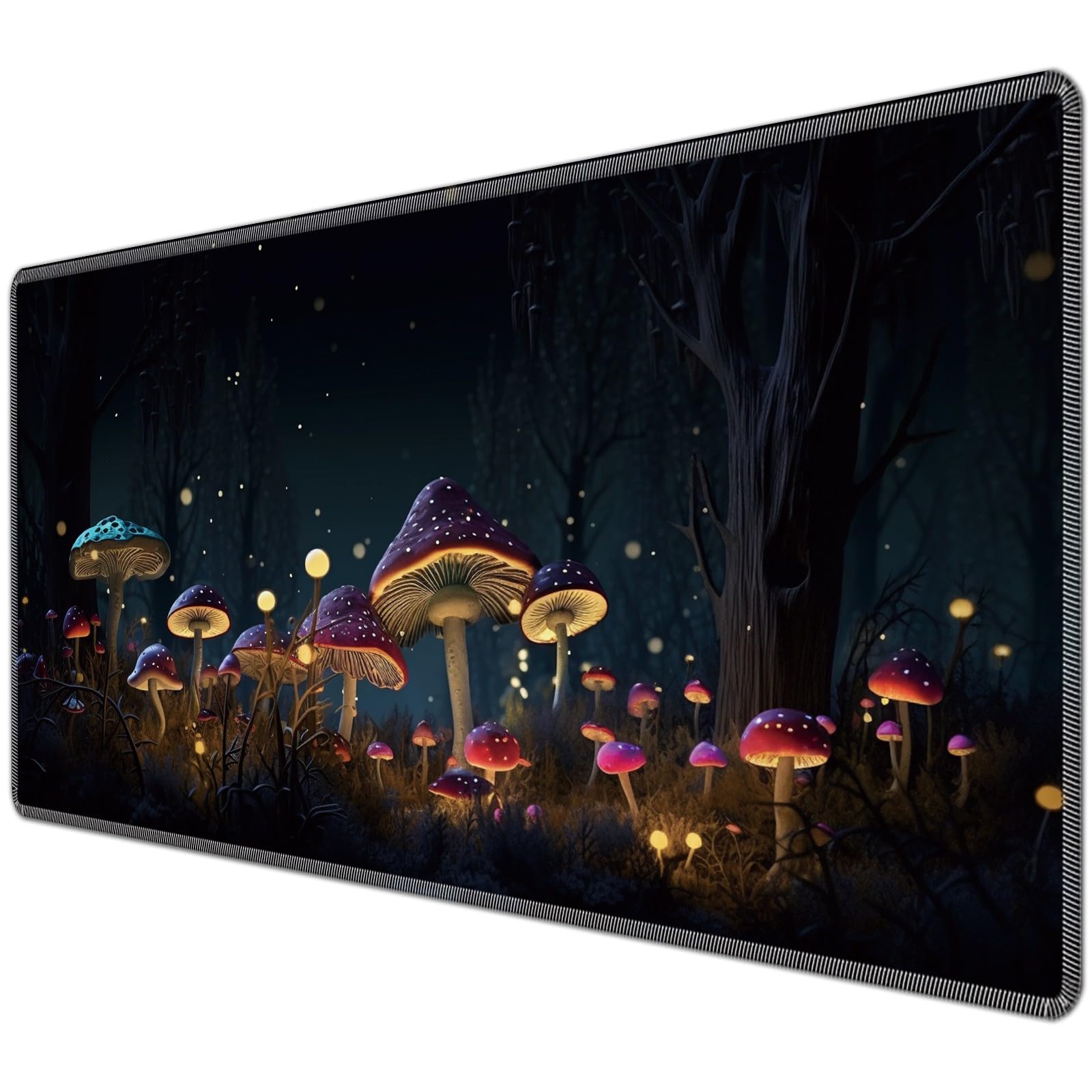 JANENFNA TCG Playmat Desk Mats 24 x 14 inches Mousepad Compatible for MTG Trading Card Game Play Mats Smooth Rubber Surface Original Magic The Gathering Play Mat, Mushroom C — image 1