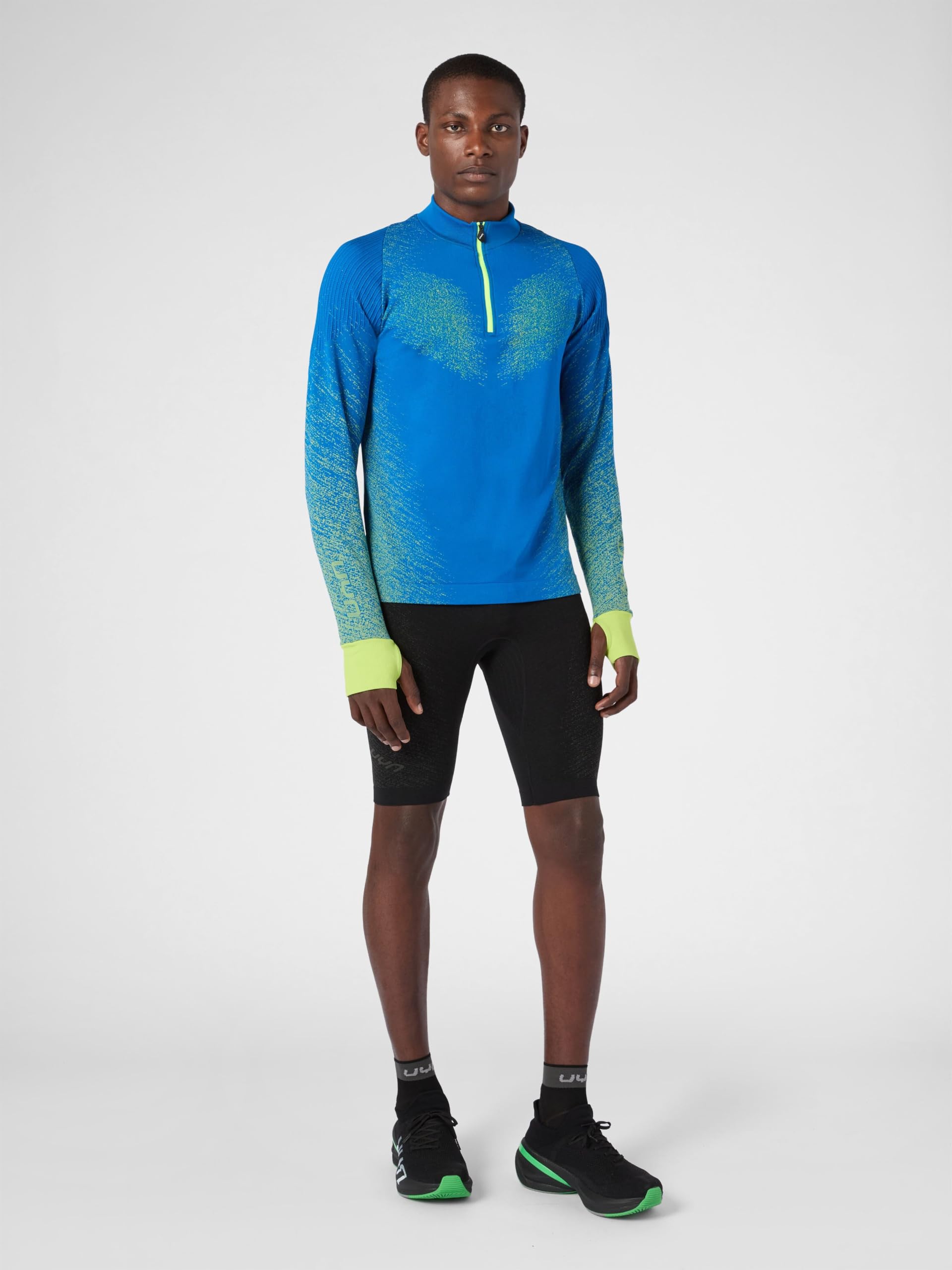 UYN Running Exceleration Long SL.Zip Up T-Shirt Uomo