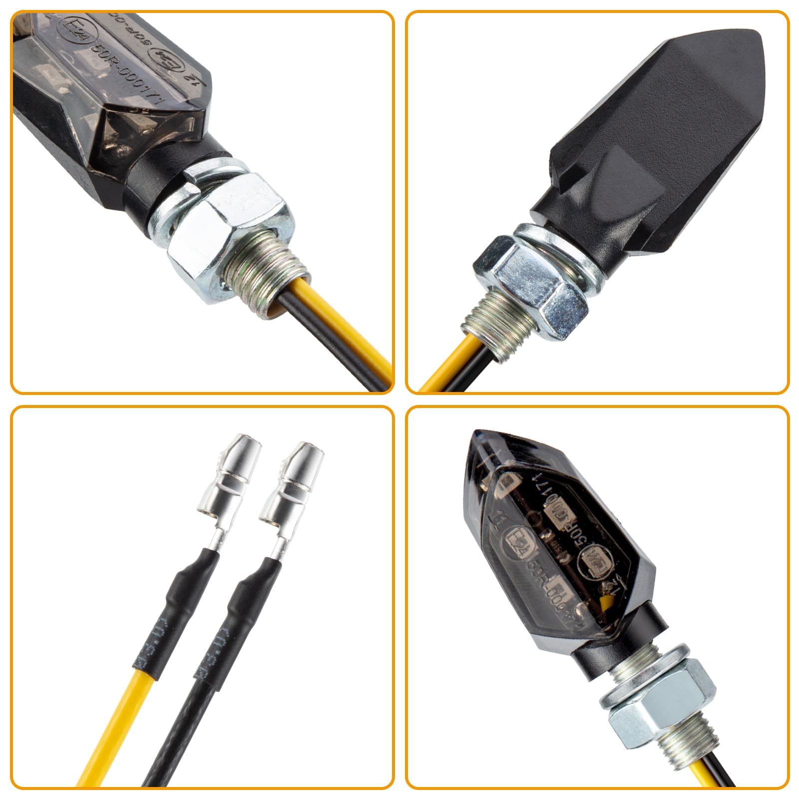 CICMOD Clignotants Moto LED Mini 12V Homologués - Paire Indicateurs Universels Quad Scooter