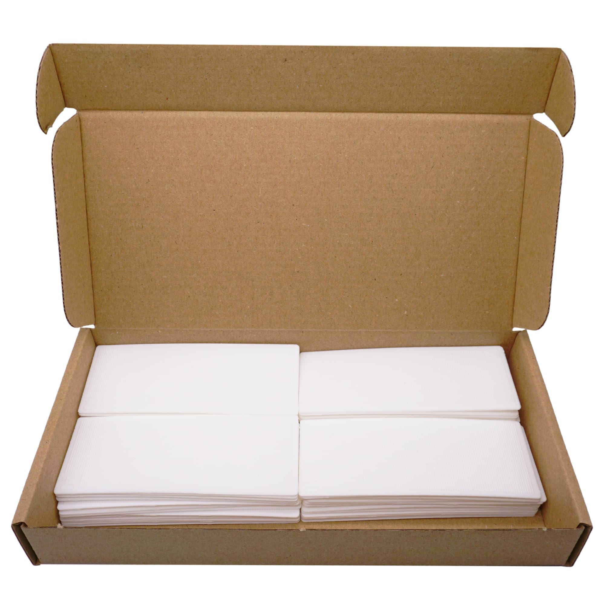 SKIR'CO (50 szt.) Plastikowe podkładki płaskie 1 mm, podkładki przyszybowe 40 x 100 mm, podkładki dystansowe do ram, podkładki do ram drzwi i okien