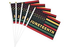 Patriotic Juneteenth Spirit: 20 Pack Mini Handheld June 19th Flags