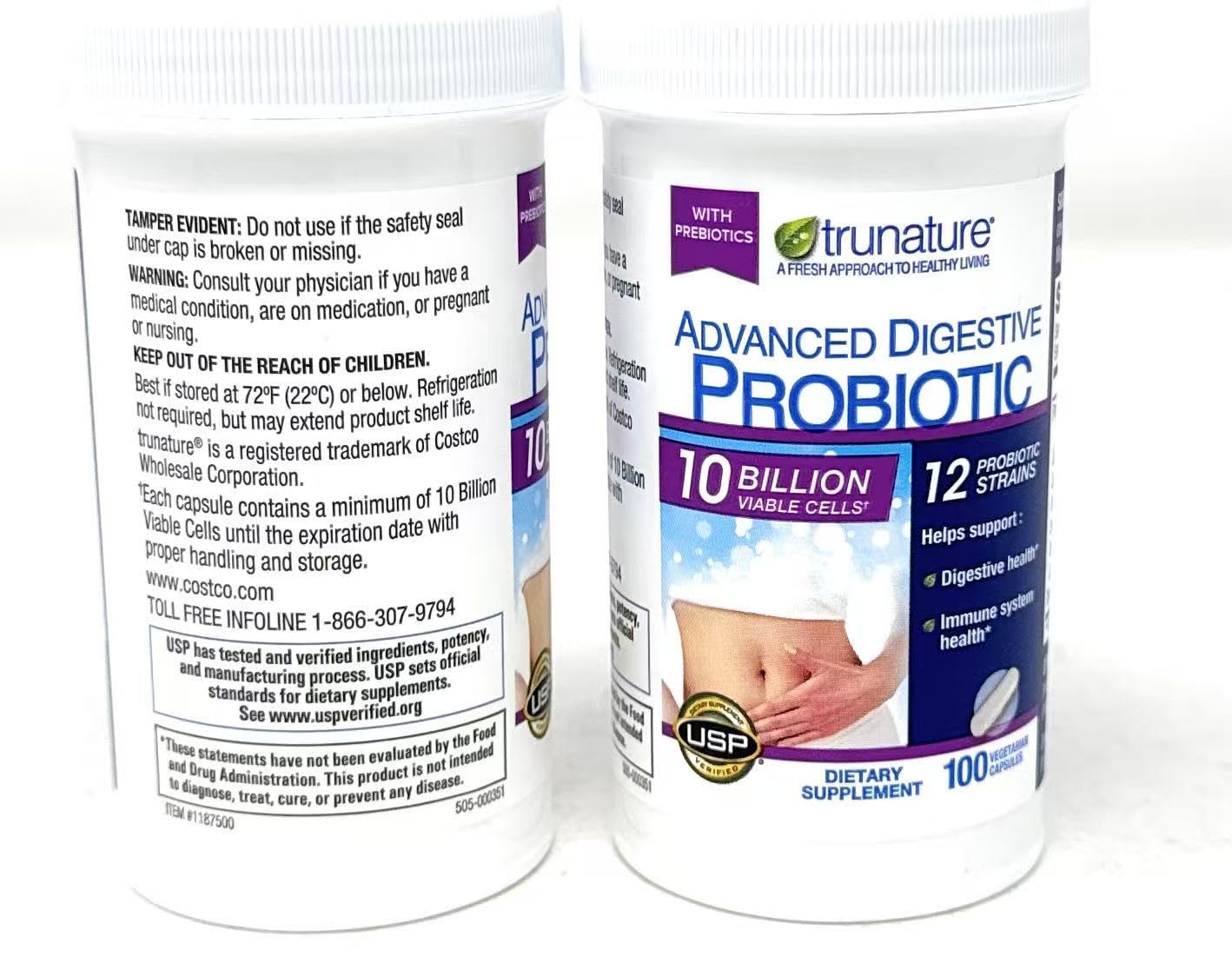 Trunature Digestive Probiotic Capsules, Healthy Immune System 2Pack (100 Count) Product is Recommended — Amazon image 2