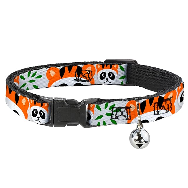 Buckle-Down Collar de Gato Separable - Panda con Sombrero de Tigre
