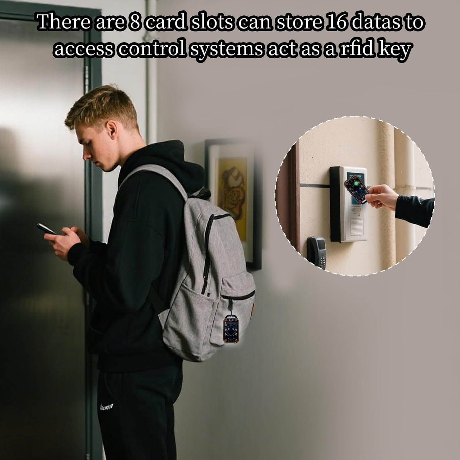 RFID Reader Writer Full Function RFID Emulator RFID Writer Copier Smart Card Duplicator Multiple ID IC Cards Replacement Convenient RFID Key Fob Solution for Access Control Systems