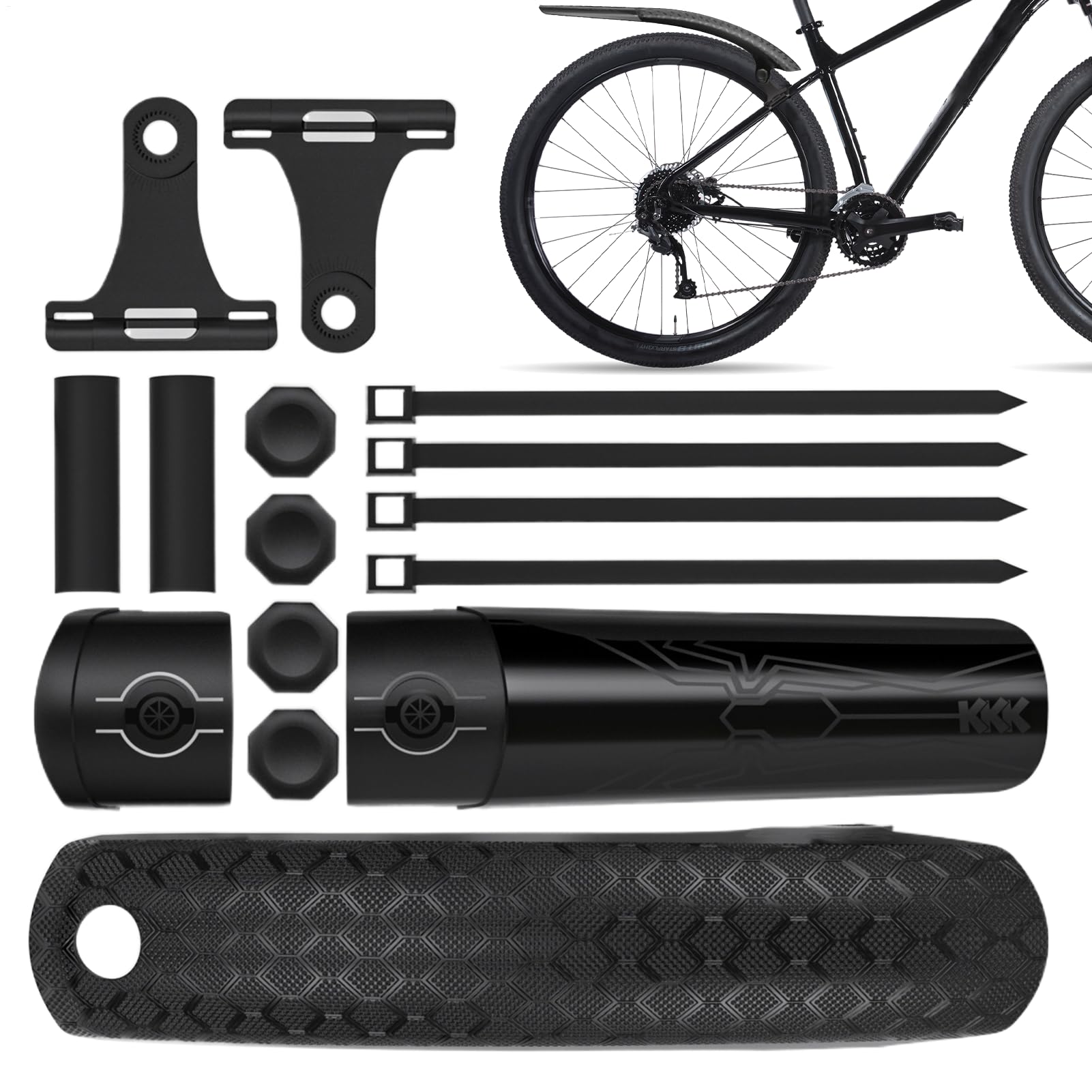 Guardabarros traseros de ciclismo ensanchados y protector de lluvia de bicicleta ajustable 8