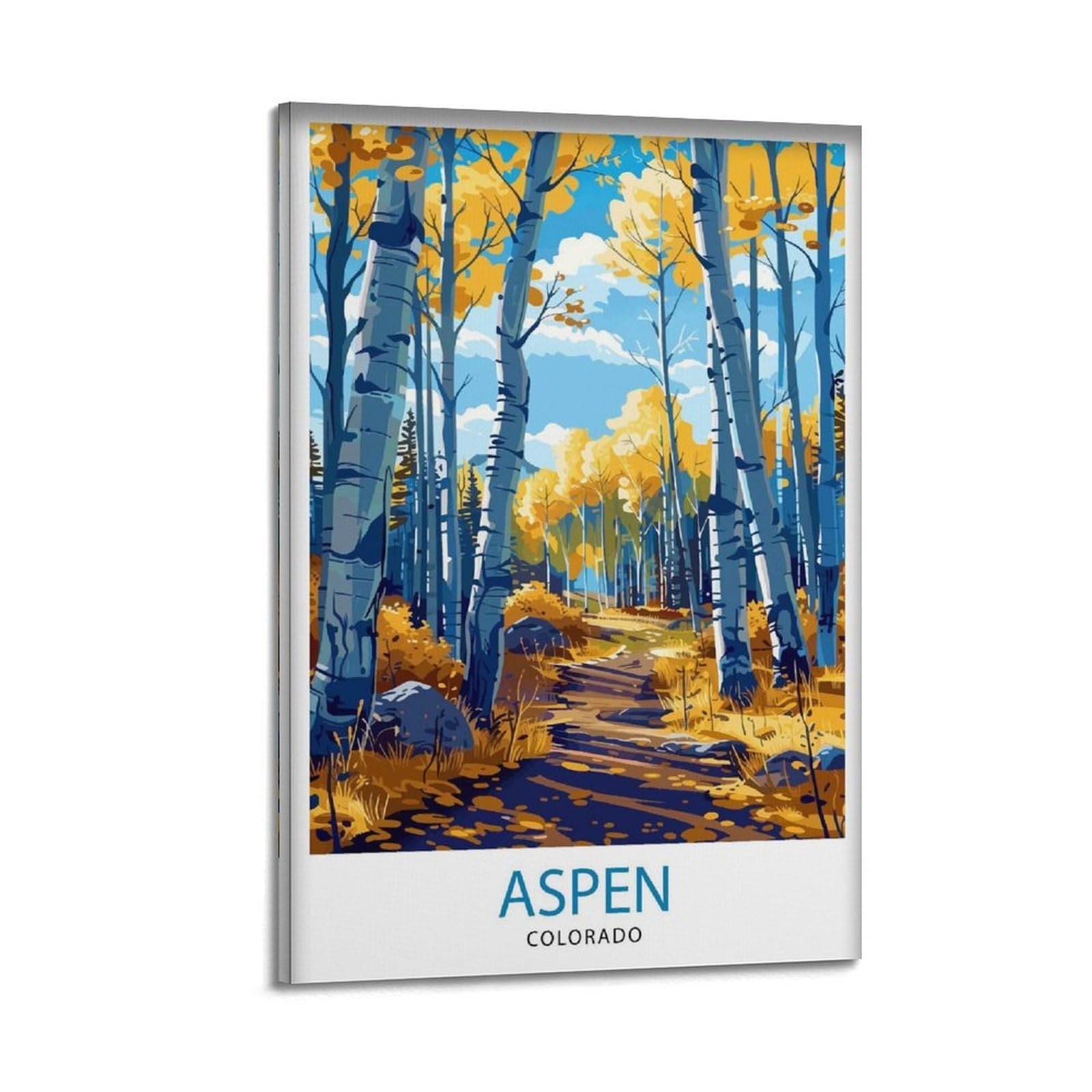 xiaoxiaoshen Aspen Colorado Travel Lover 2 Canvas Poster Wall Art Prints Room Aesthetic Murals Bedroom And Living Decorations 20x30inch(50x75cm)
