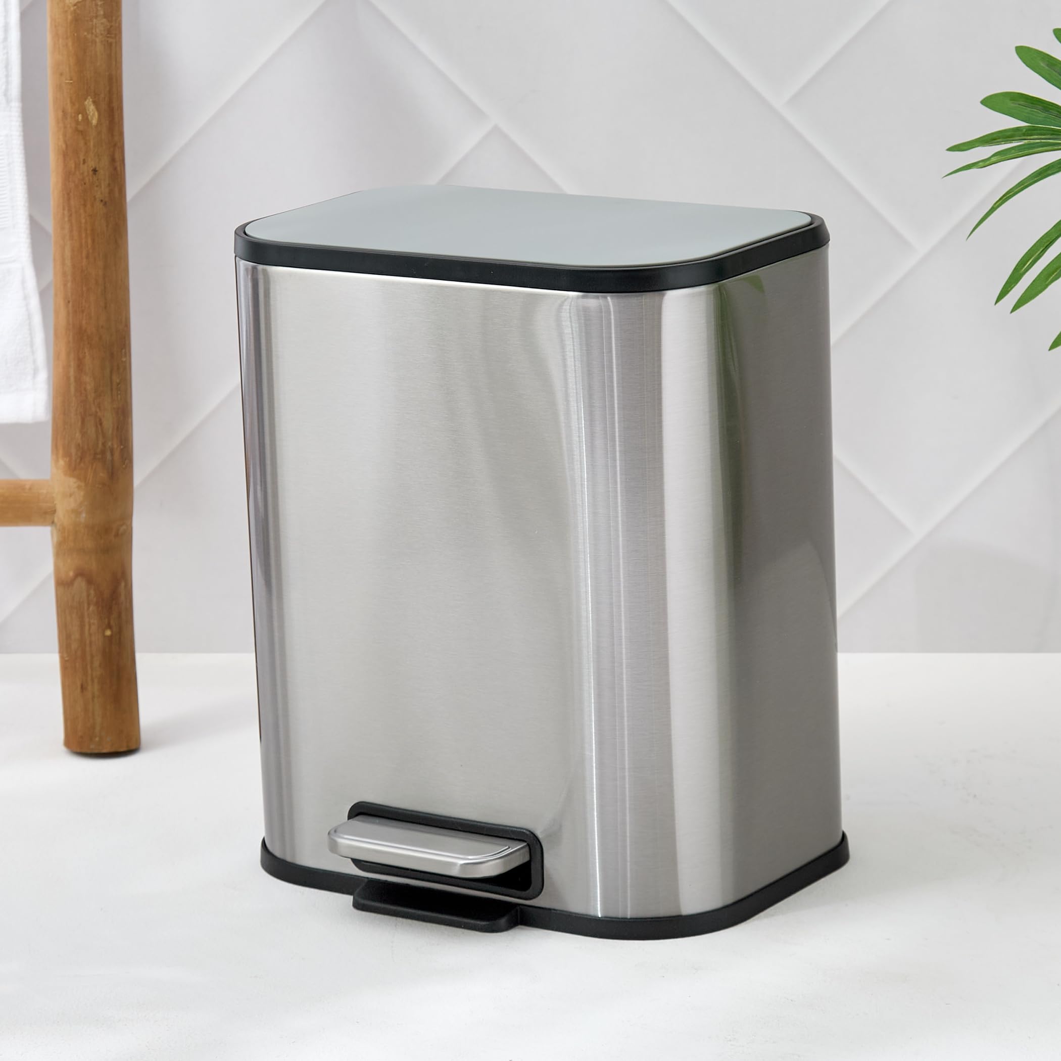 Home Centre Sedona Dunes Chrome Metal Pedal Waste Bin - 5L-image-12