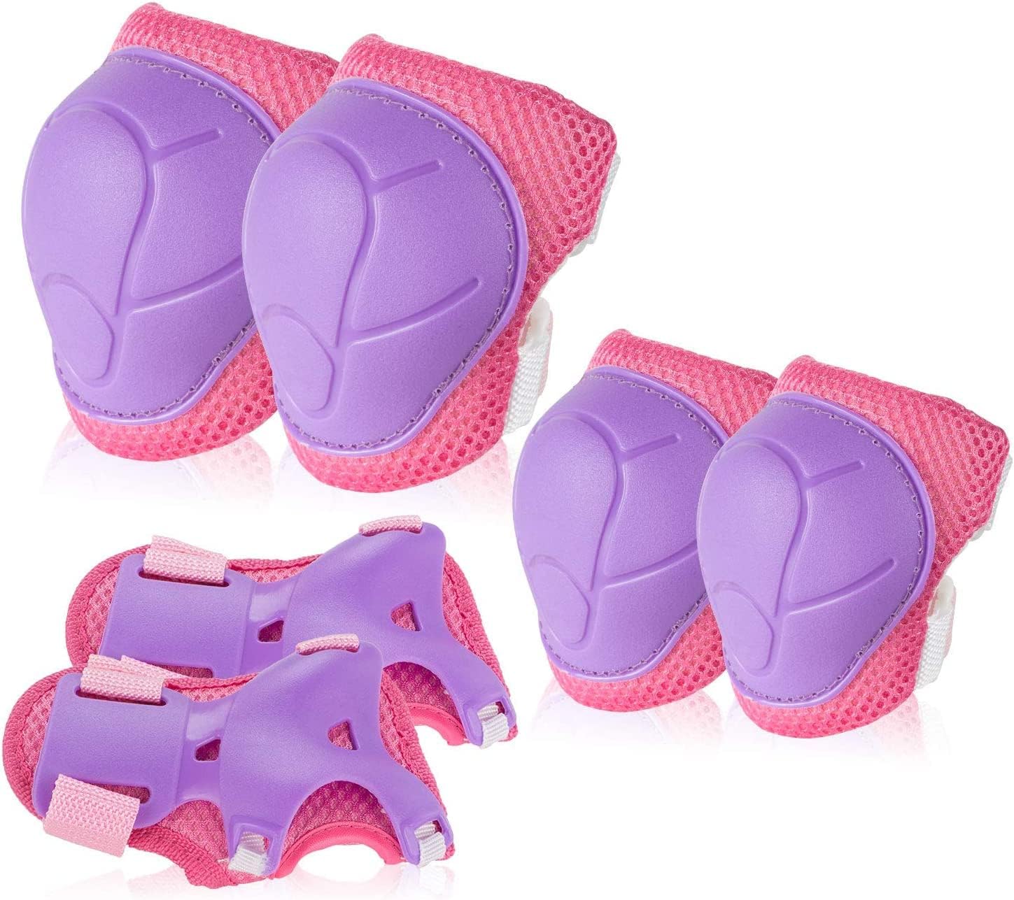 BOSONER Kids/Youth Protective Gear - Knee Pads Elbow Pads Wrist Guards for Roller Skating,Rollerblade,Skateboarding - Multi Sport Pads Set for Boys, Girls, Day Gift : Sports & Outdoors