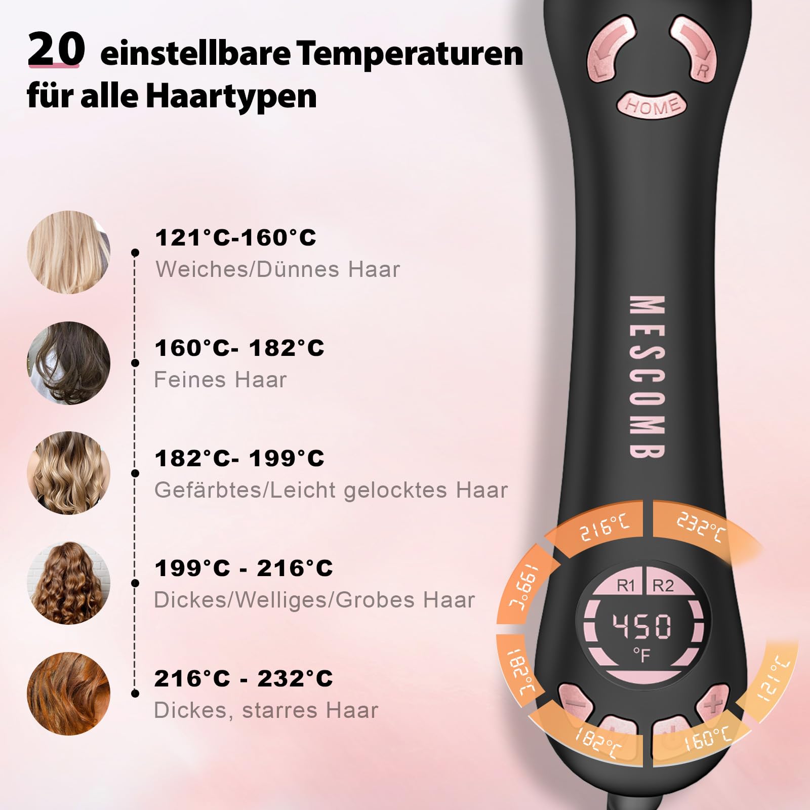 Boucleur Automatique 25mm - Fer à Boucler pour Tous Types de Cheveux, Rapide et Sans Effort avec Chauffage Rapide, Double Vitesse et Écran LCD 120°C-230°C pour des Ondulations de Plage Durables