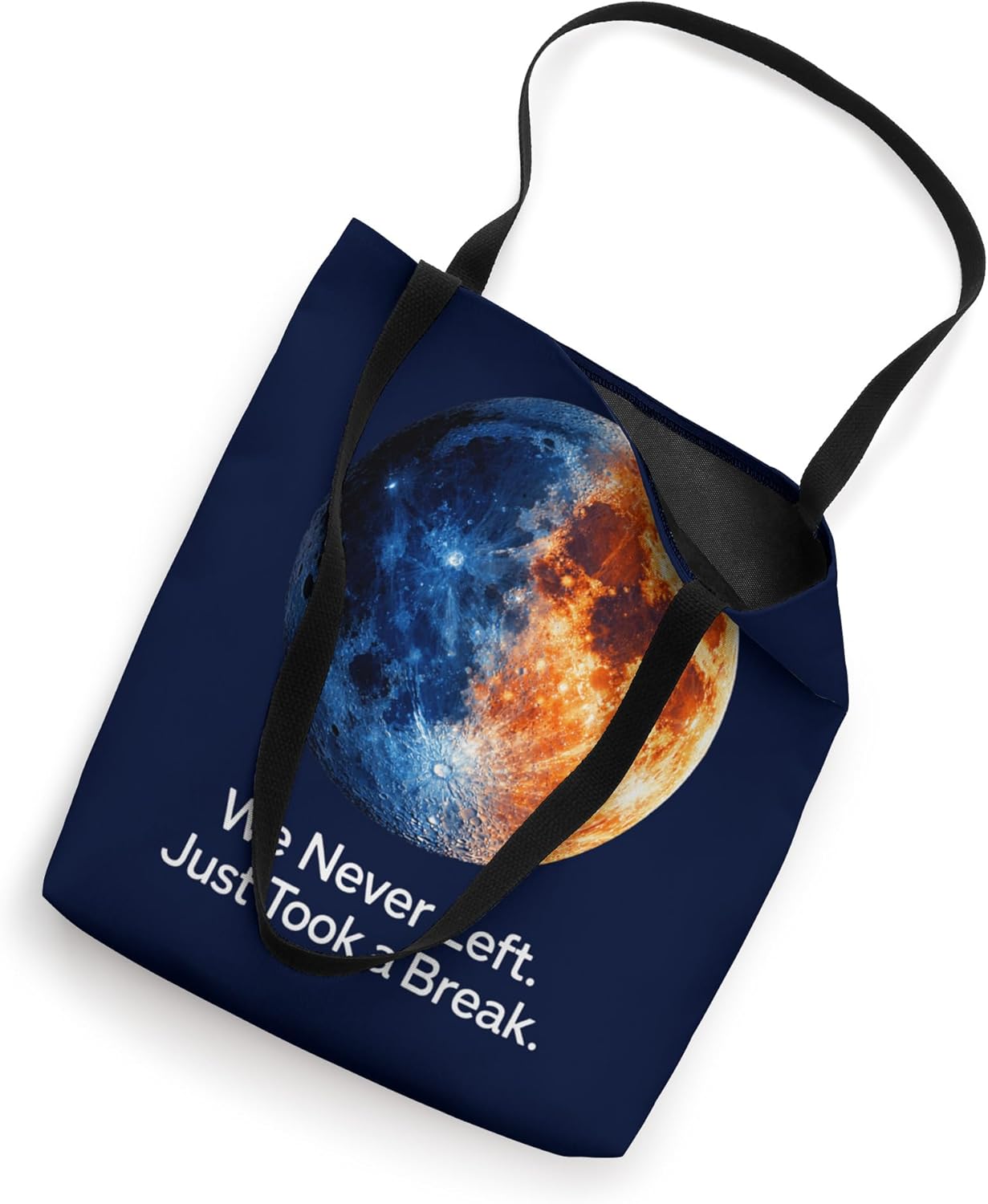 Moon Space Astronomy Cosmic Quote Galaxy Lunar Universe Tote Bag