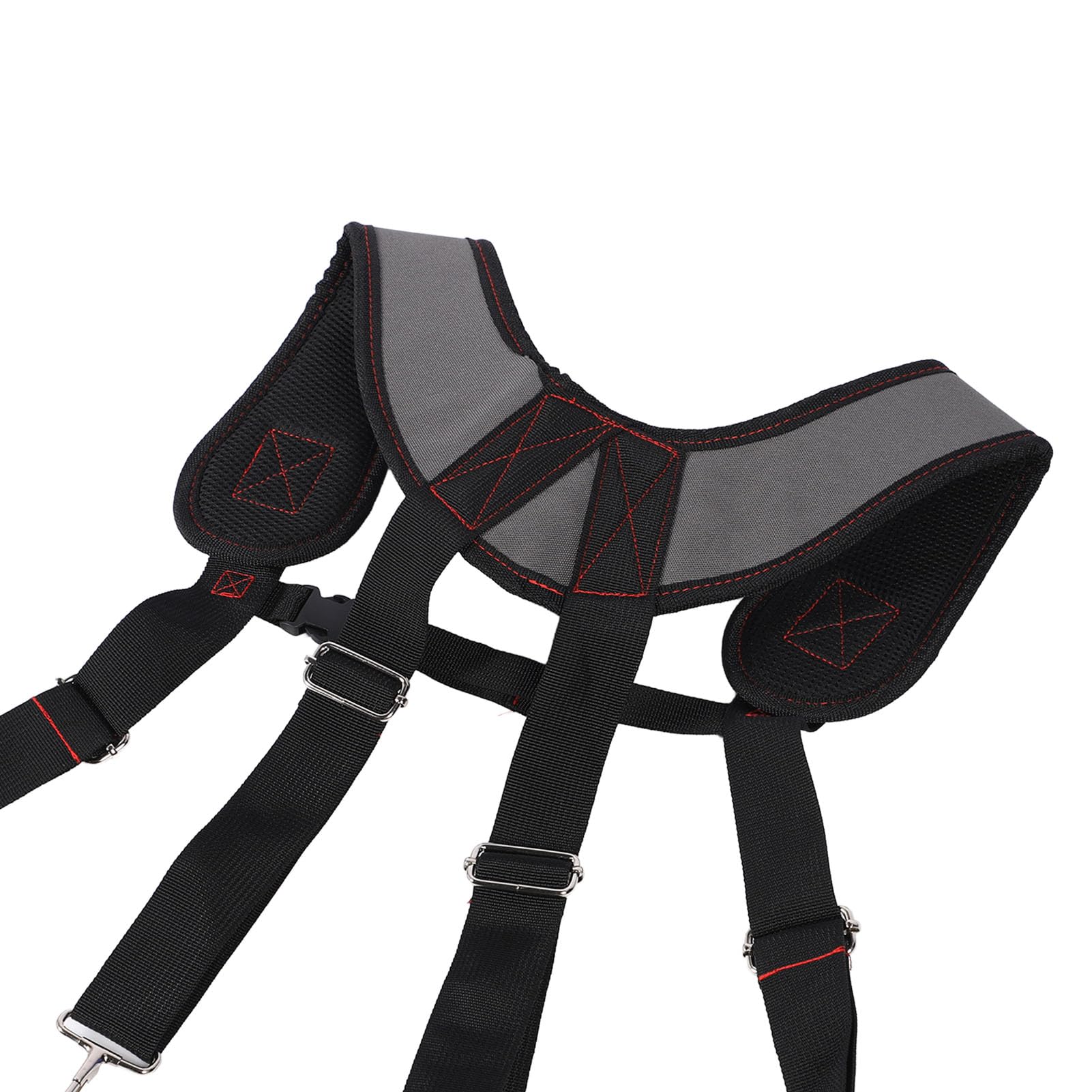 Ceinture à Outils pour Hommes, Ceinture à Outils Professionnelle, Pochette de Charpentier Robuste avec Bretelles, Porte-marteau et Poches Polyvalentes, en Polyester et Nylon, Réglable pour